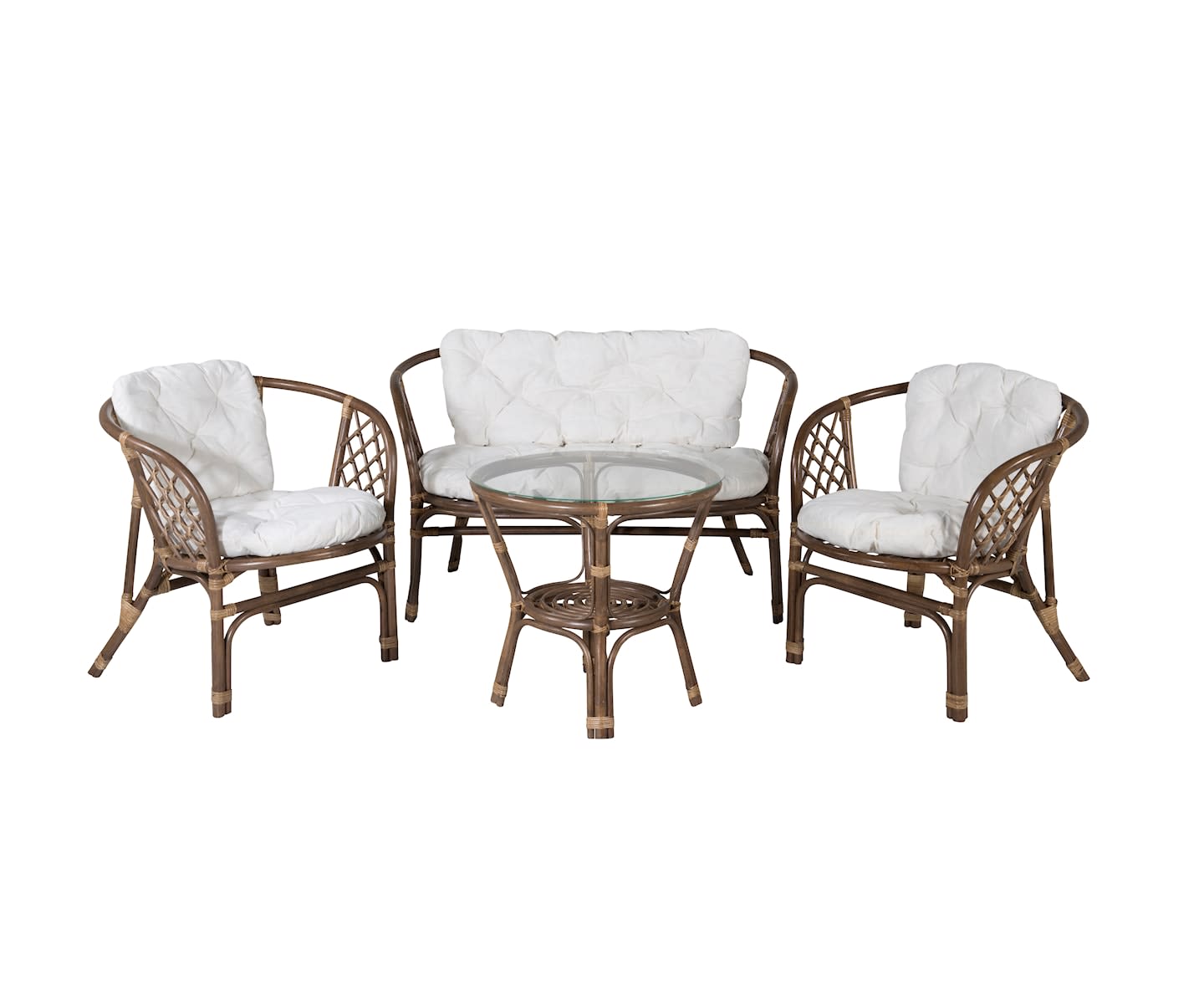 Nordic Outdoor Vilda Lounge Set Natur/Vit