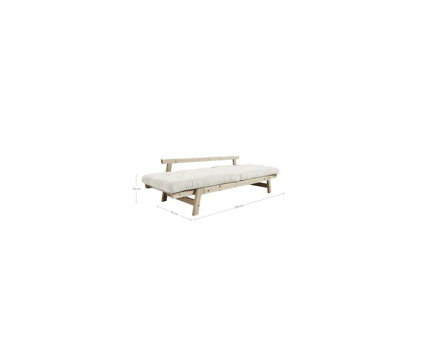 Karup Design Step Bäddsoffa Natur/Olive Green 200cm