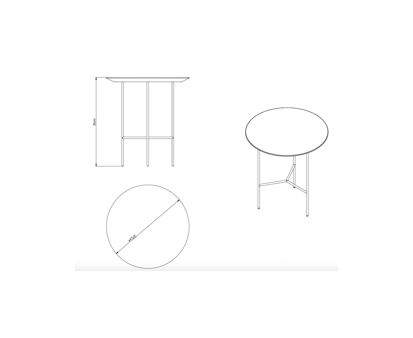 Mavis Tribeca Sidobord Oljad Ek/Svart Ø47