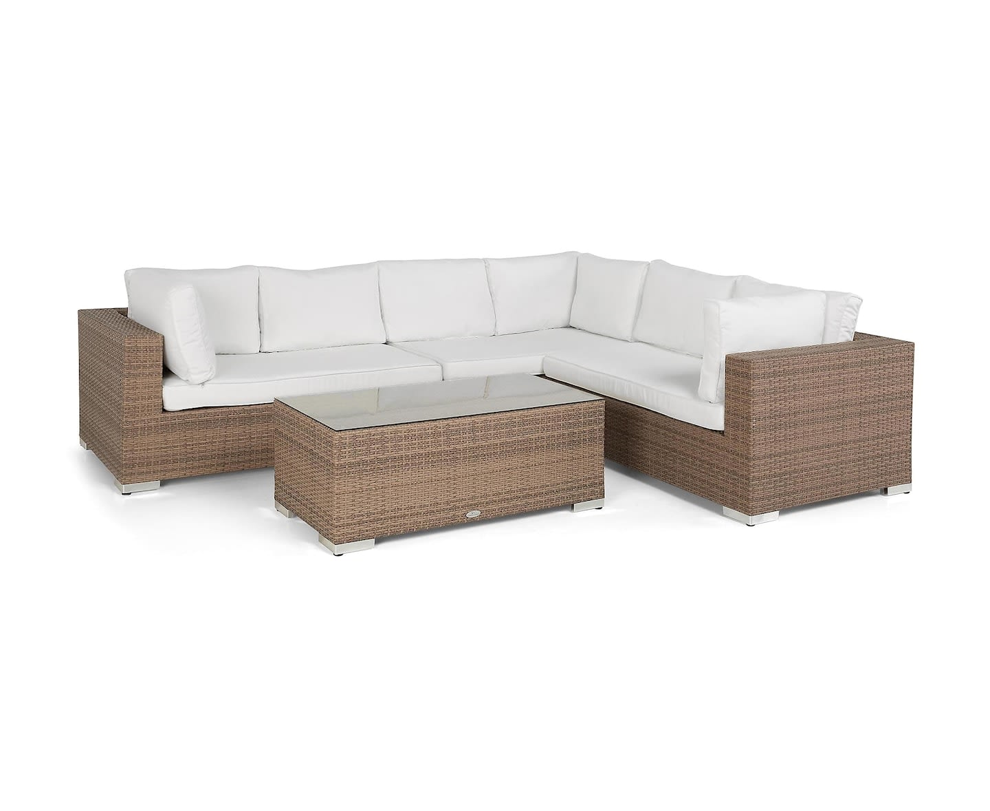 Nordic Outdoor Bora 6-seter Loungesofa inkl. Bord Høyre Sand