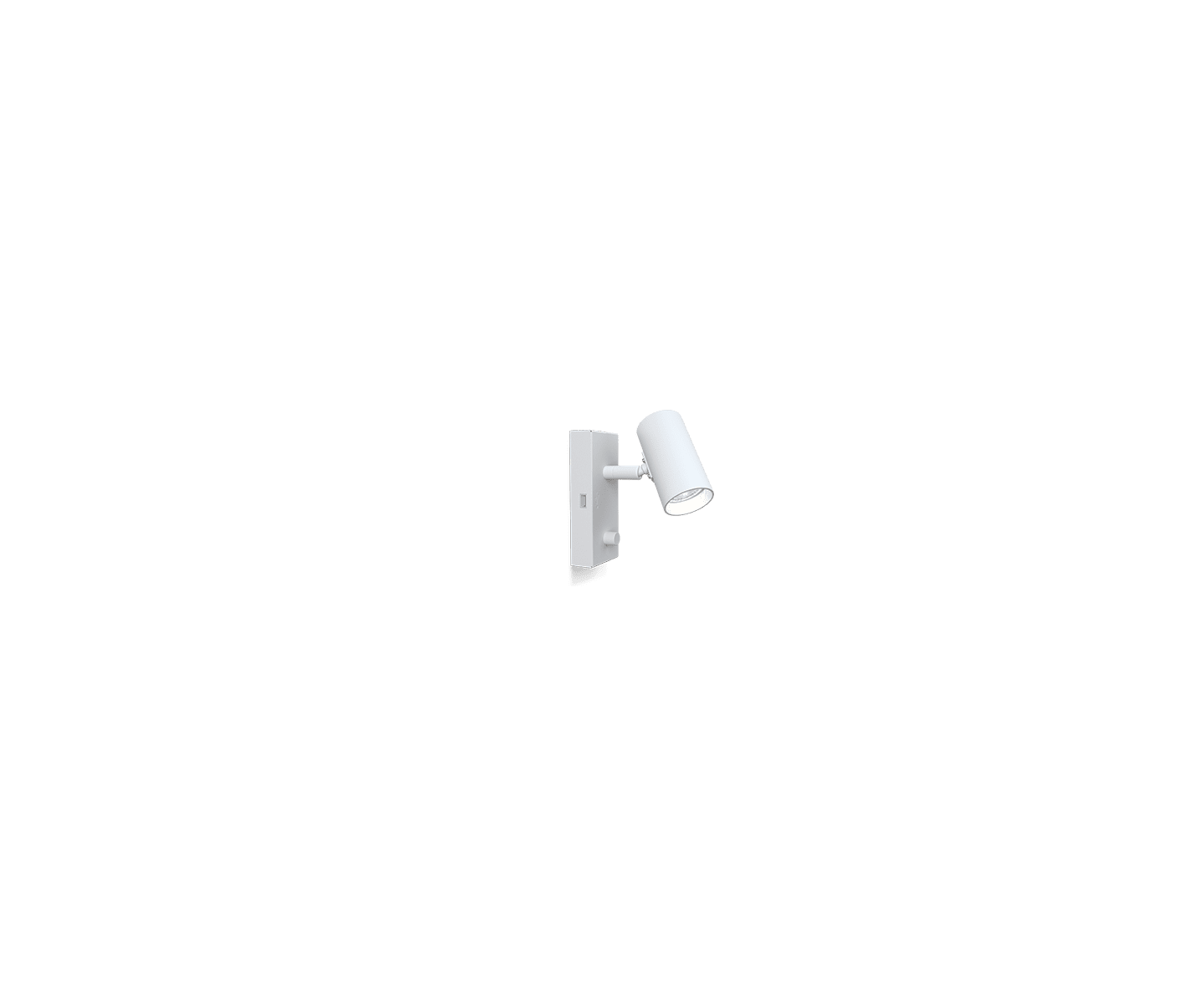 Belid Tyson Seinävalaisin USB Vasen Valkoinen Runko