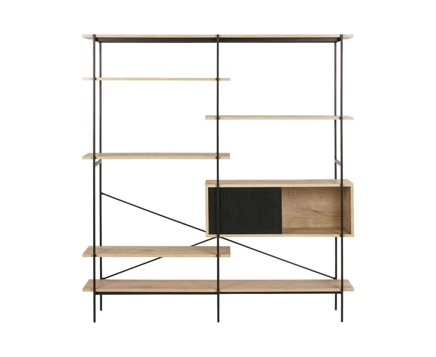 Nordic Home Evelyn Bücherregal Eiche 188cm