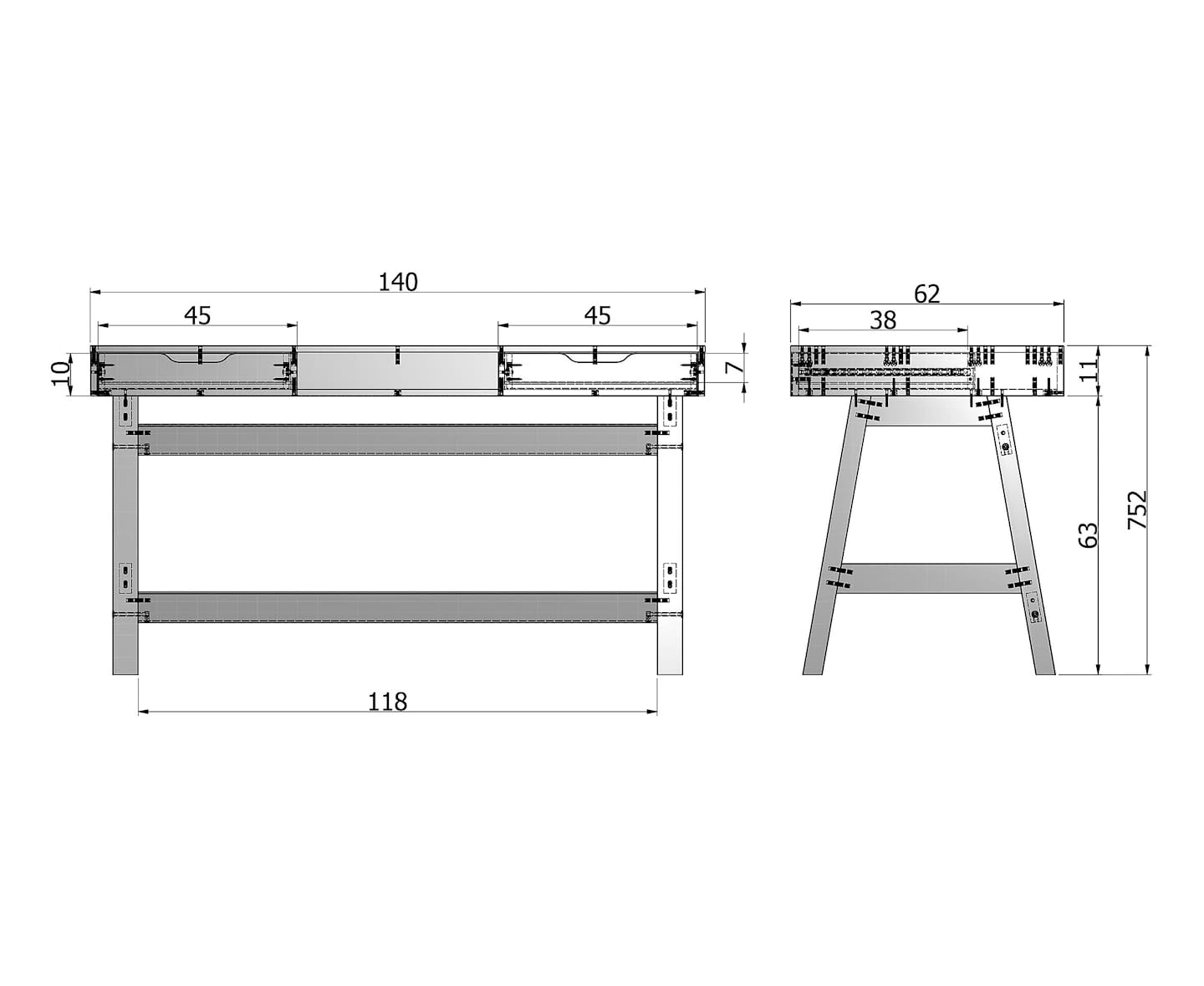 Nordic Home Lura Skrivebord Grønn