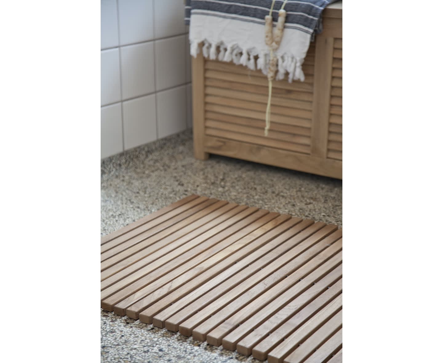 Cinas Bath Badteppich Teak 80cm