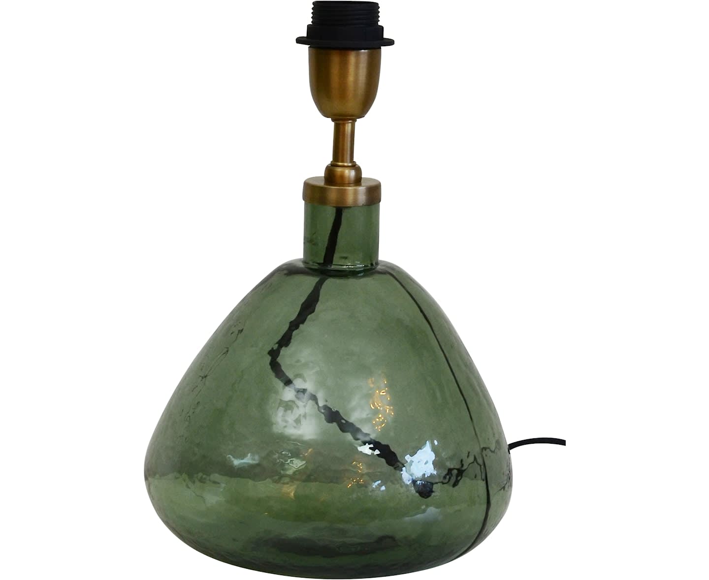 Hallbergs Belysning Murano Lampfot Bottle Green