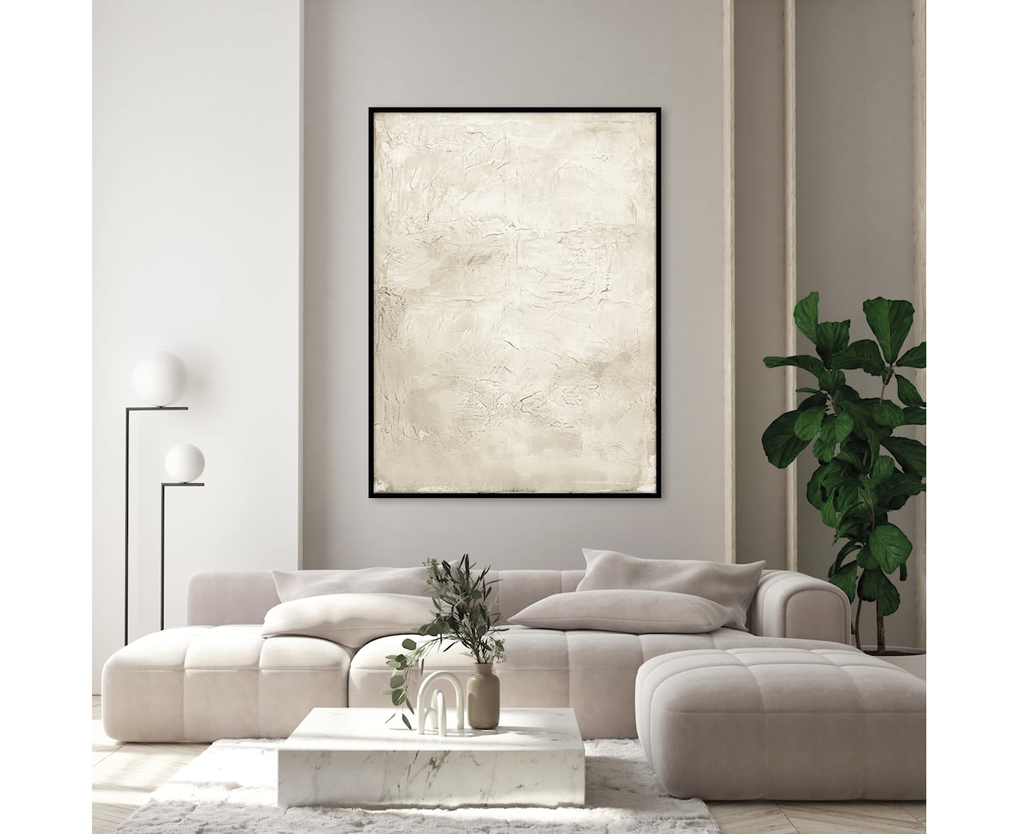 Malerifabrikken Simple Living 3 Tavle Black Frame 90x120cm