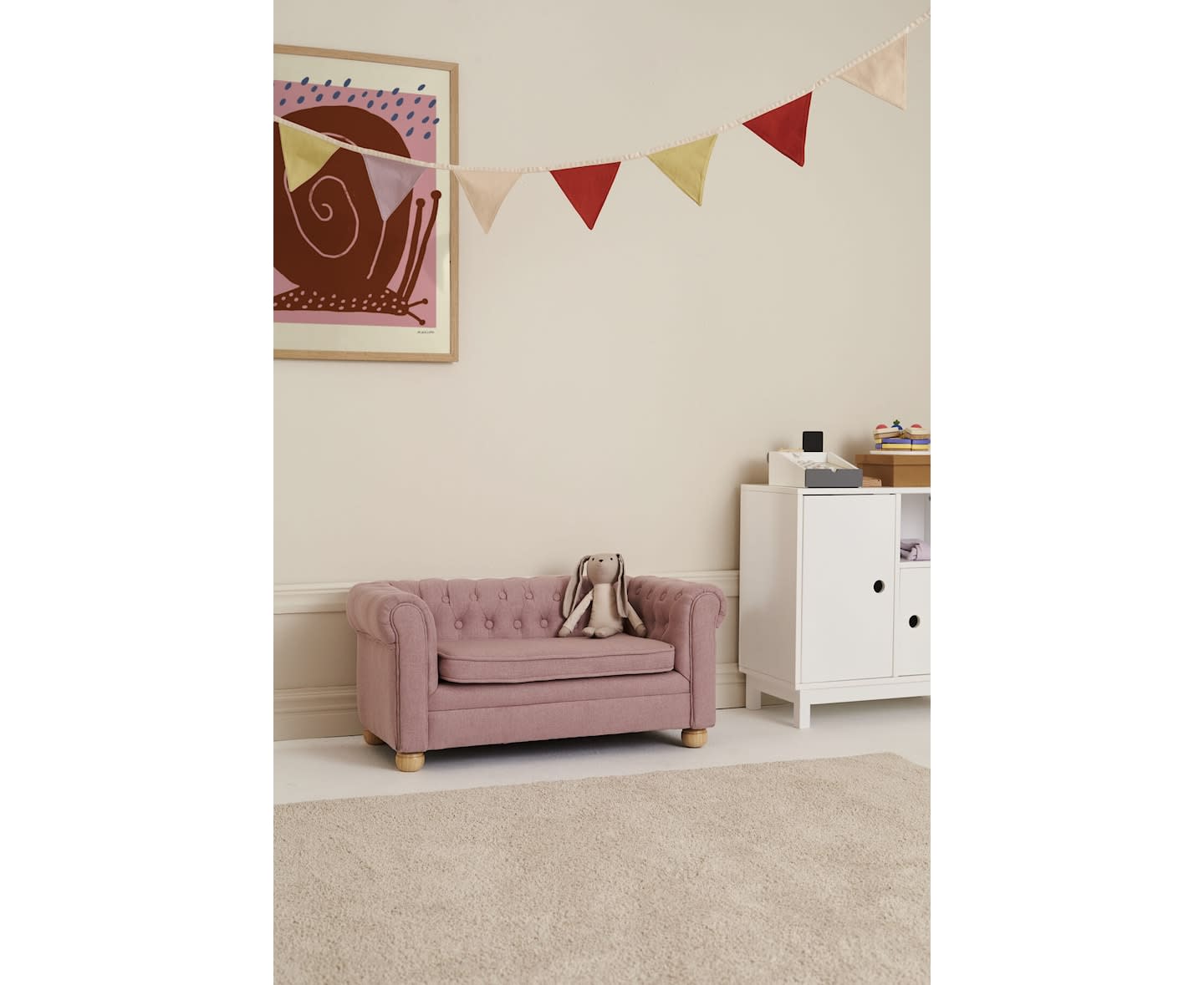 Kids Concept Chesterfield Soffa Liten Rosa