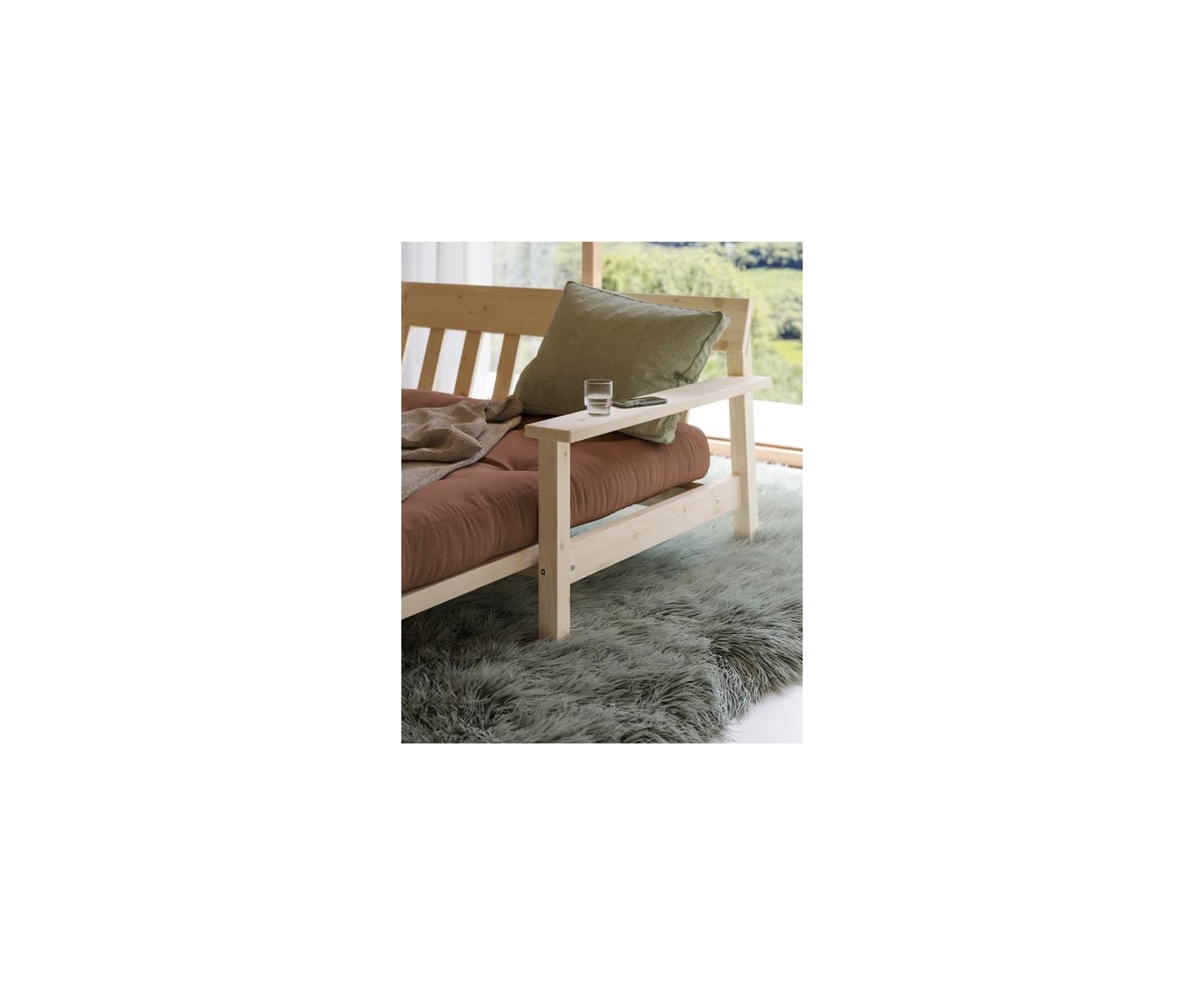 Karup Design Unwind Bäddsoffa Natur/Seaweed Manchester 218cm