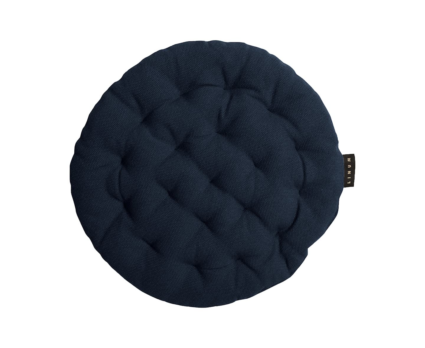 Linum Pepper Sitzkissen Dark Navy Blue Ø37