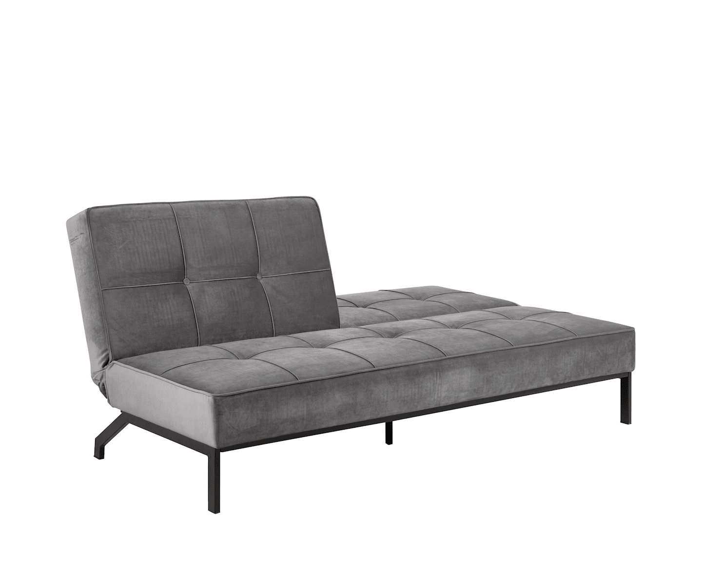 Nordic Home Sund Schlafsofa Samt Hellgrau 198cm