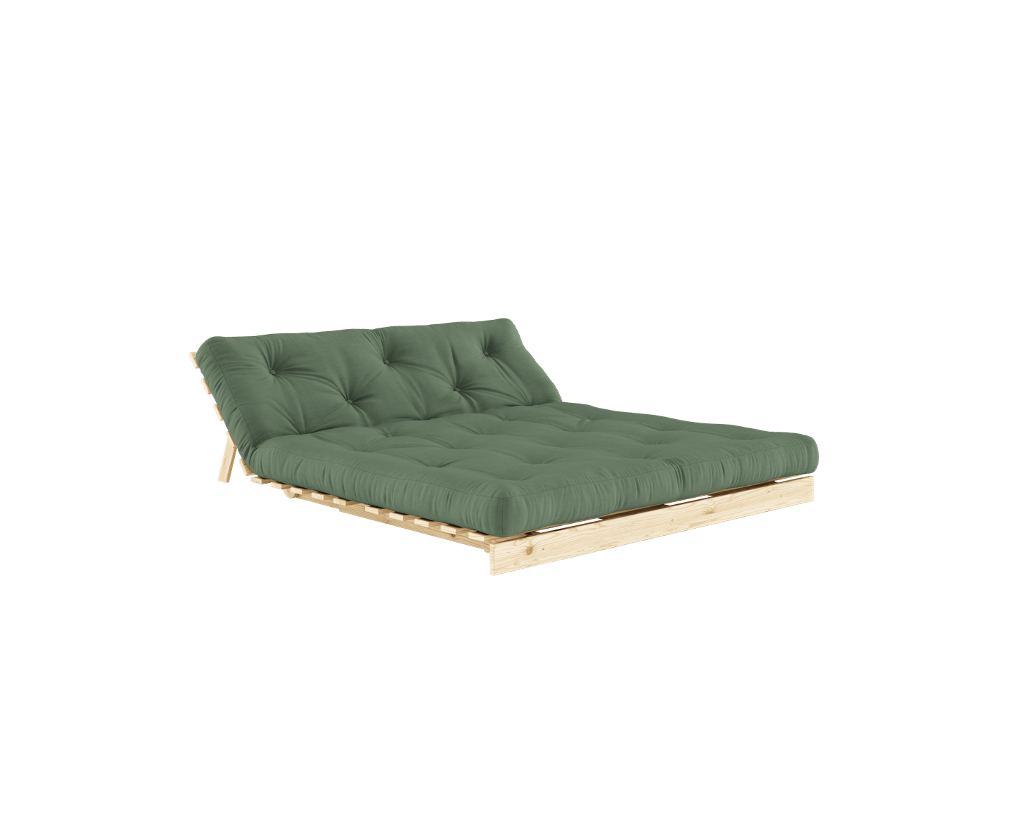 Karup Design Roots Bäddsoffa Natur/Olive Green 160cm