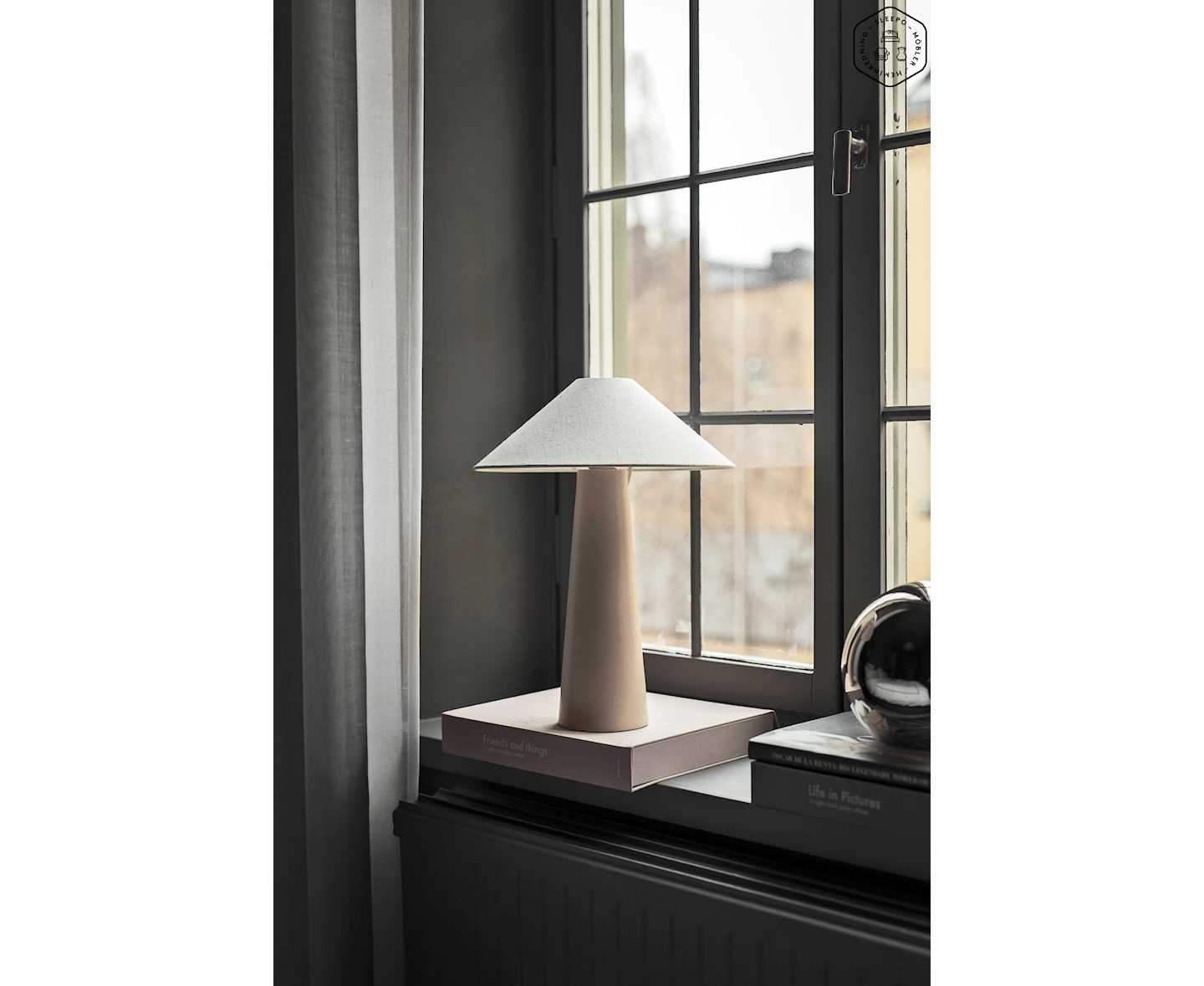 HKliving Cone Lampenfuß Light Matt Skin 40cm