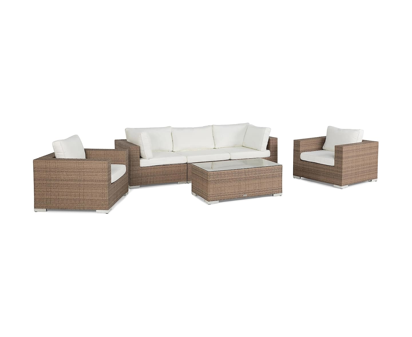 Nordic Outdoor Bora 5-sits Loungegrupp inkl Blockbord Sand