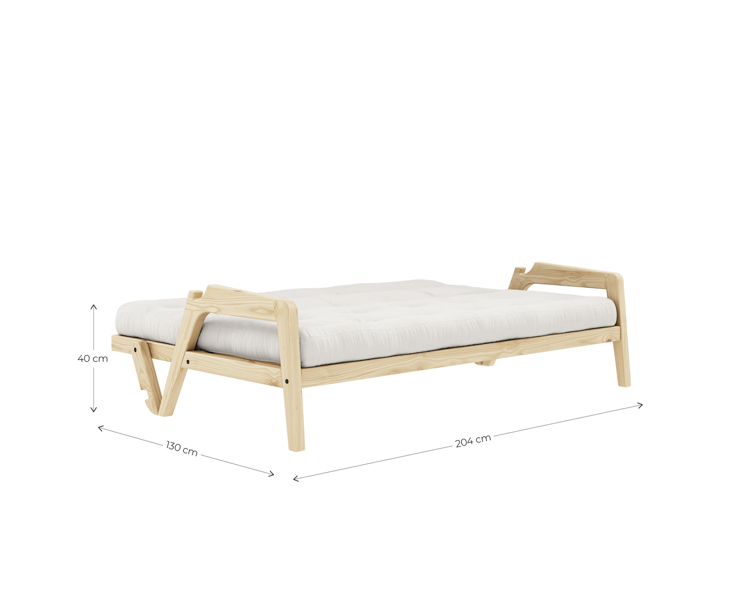 Karup Design Grab Bäddsoffa Natur/Bordeaux 204cm