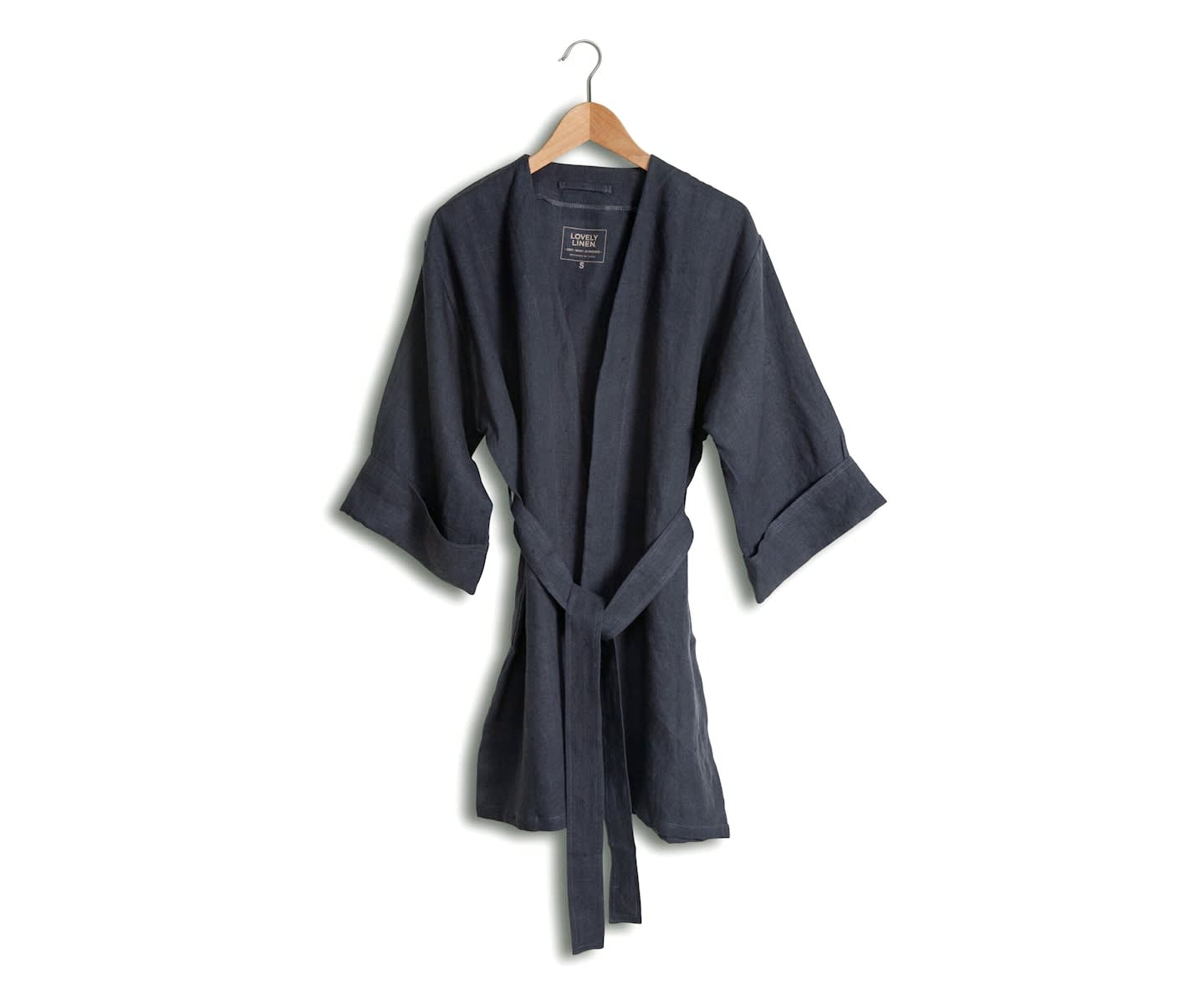 Lovely Linen Kimono Mørkegrå L