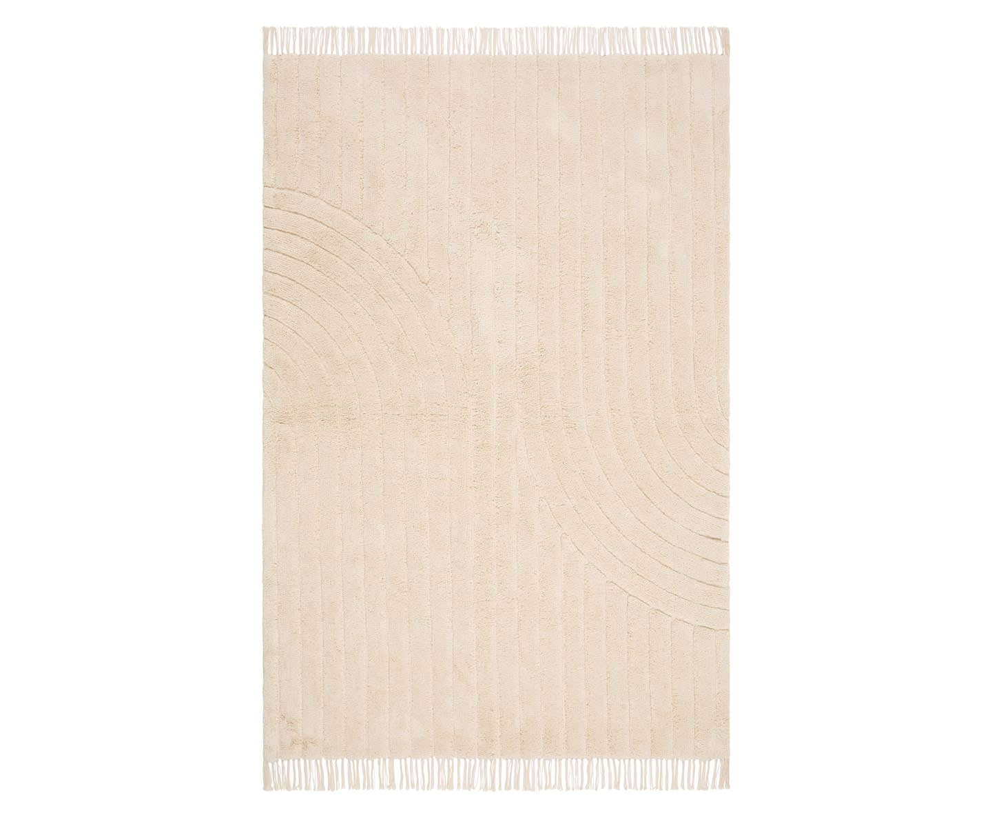 Nordic Home Chelsie Lines Bomullsmatta Creme 240x340