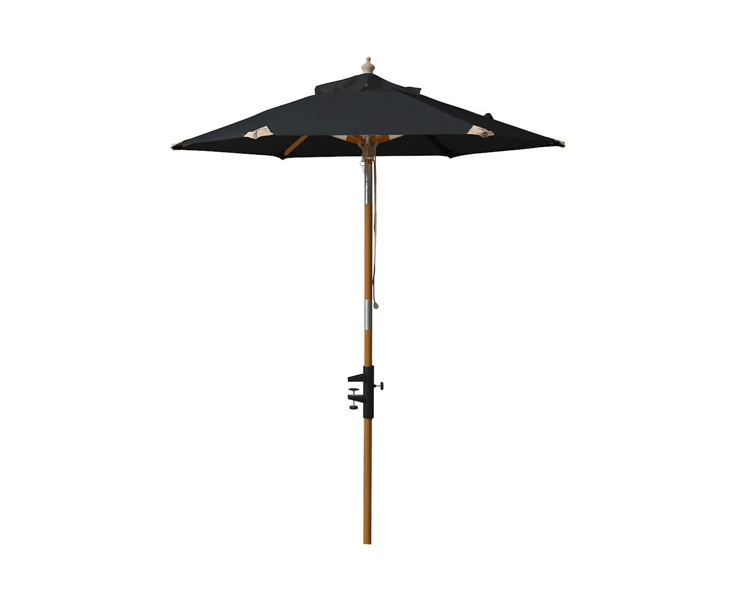 Cinas Balcony parasoll Black/Teak Ø180