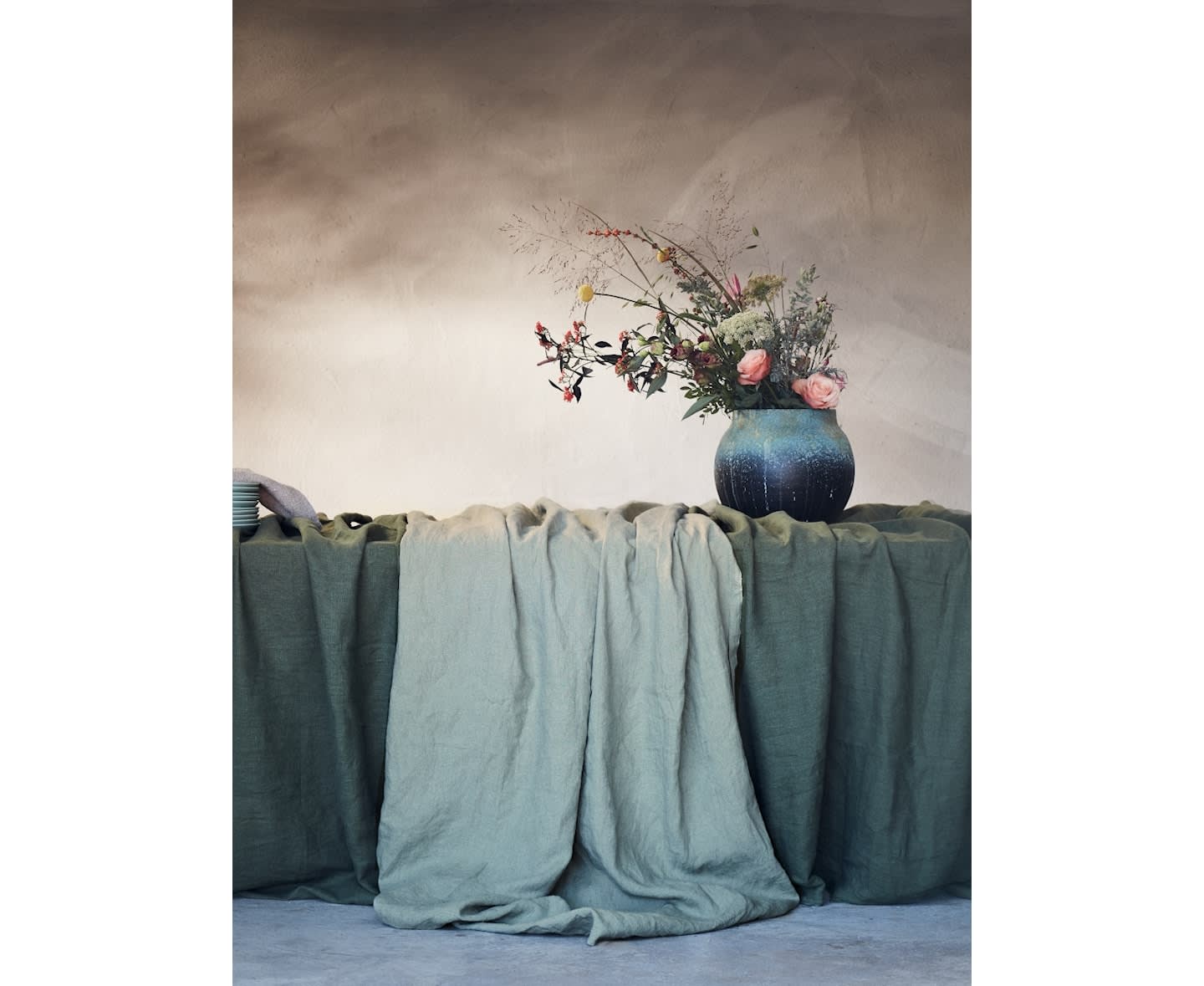 Lovely Linen Lovely Linneduk Avocado 145x380cm