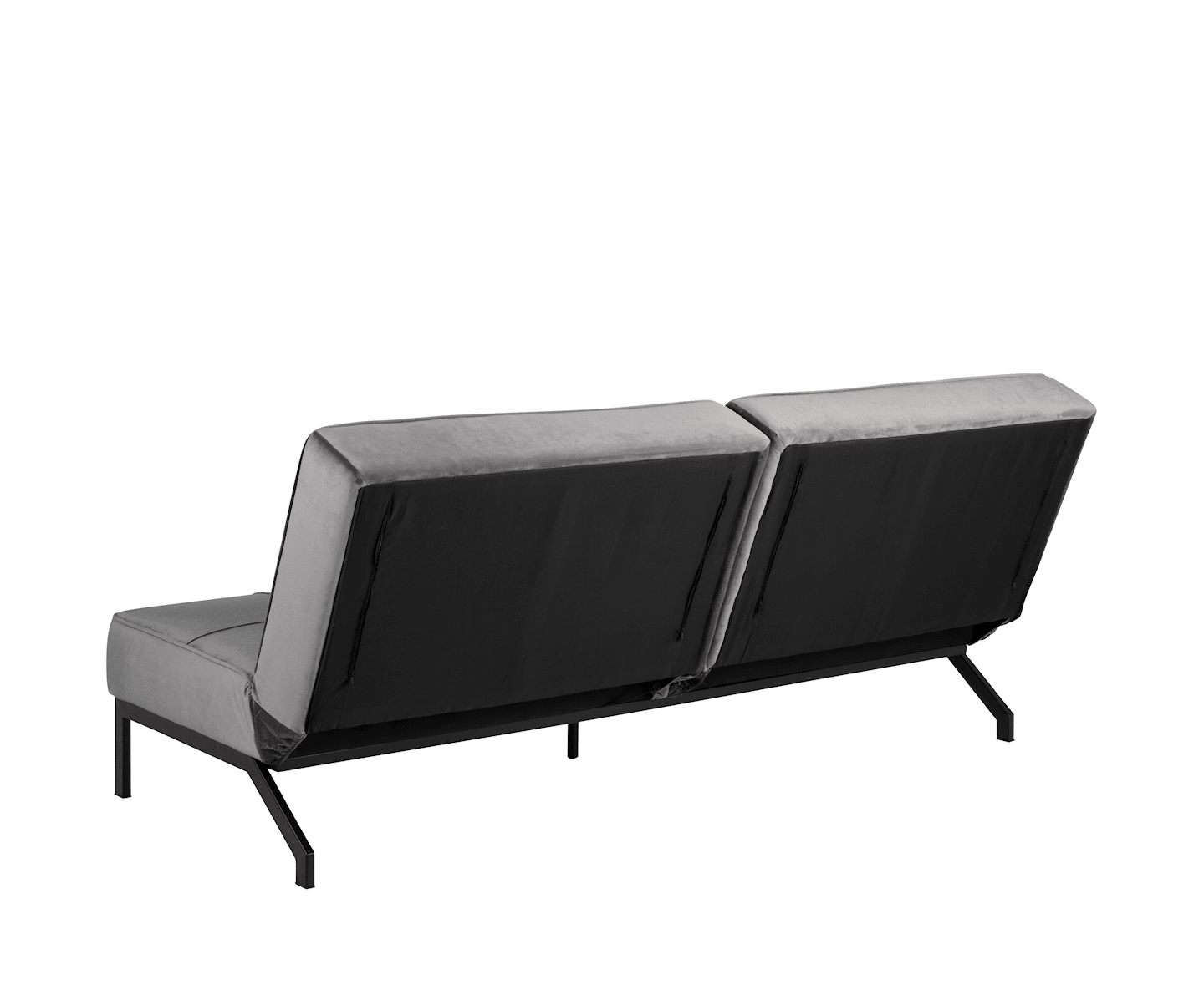 Nordic Home Sund Schlafsofa Samt Hellgrau 198cm