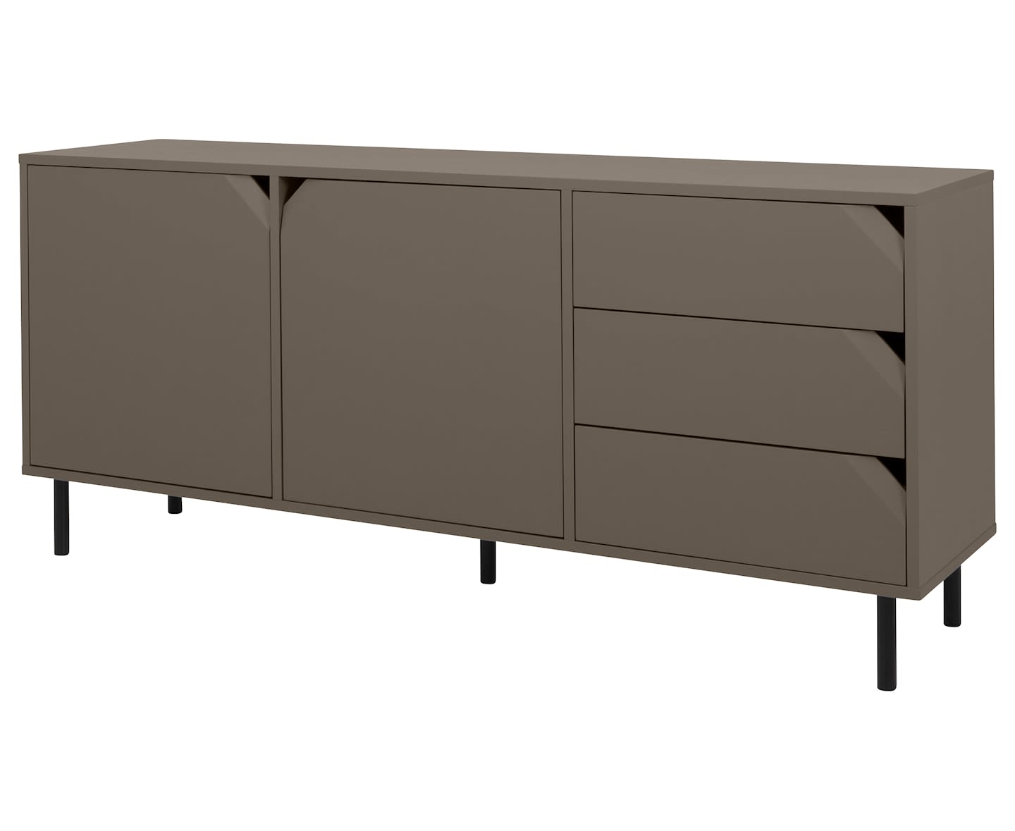 Tenzo Corner Sideboard Dark Taupe Matte 176.5cm