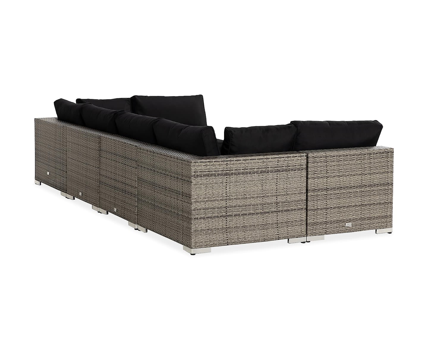 Nordic Outdoor Bora 6-seters lounge sofa inkl. bord med hylle Grå