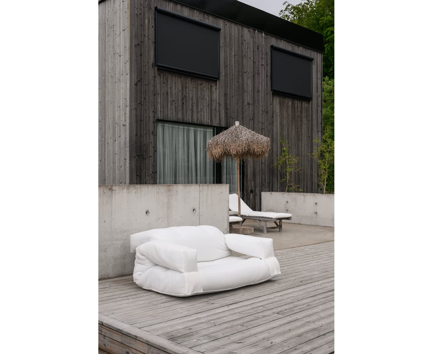 Karup Design Hippo Outdoor Leposohva Tummanharmaa 140 cm