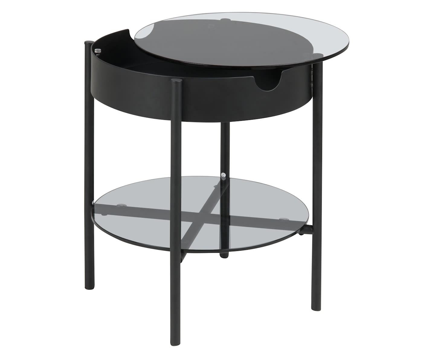 Nordic Home Hede Beistelltisch Schwarz