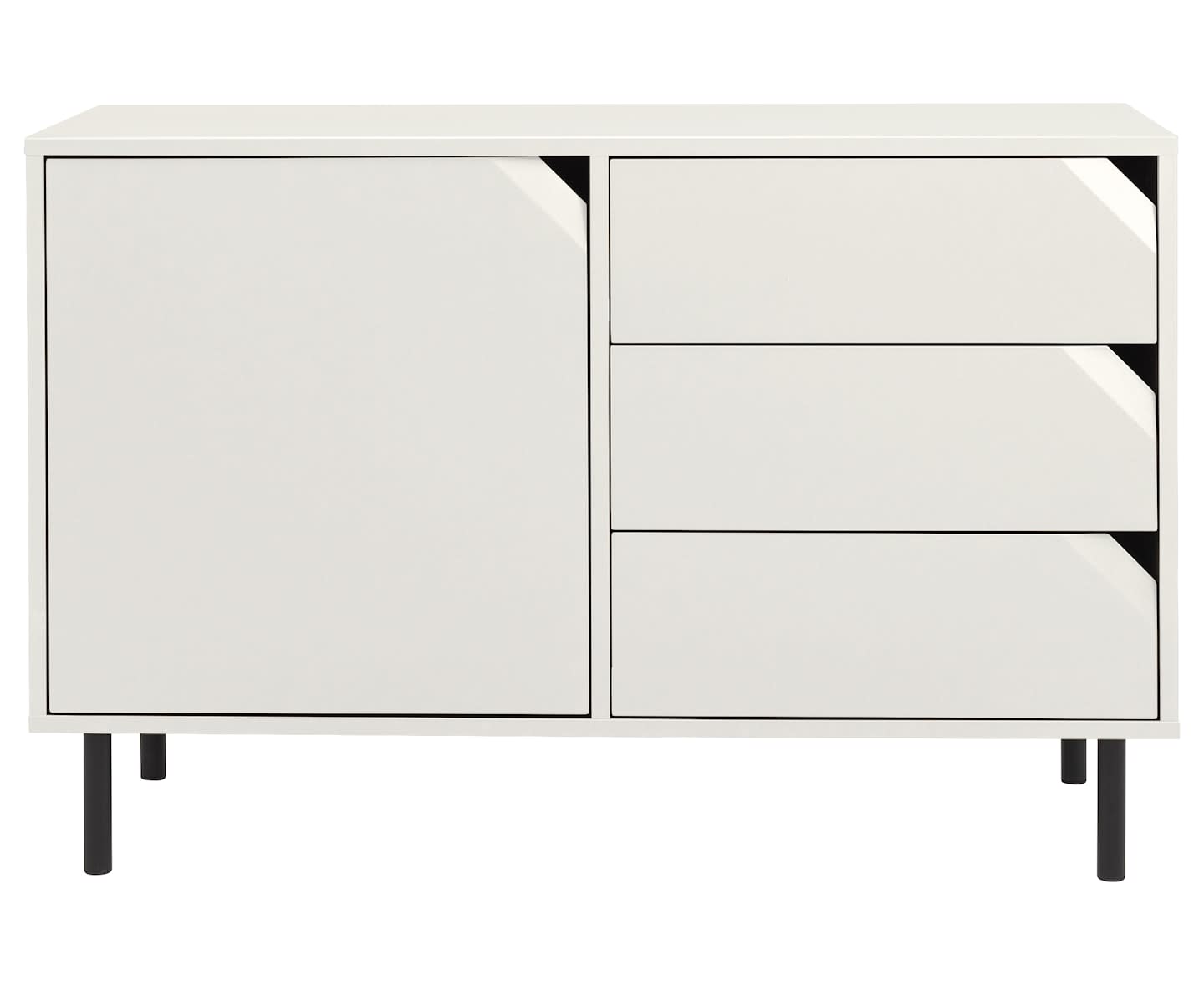 Tenzo Corner Sideboard Cotton White Matte 118.5cm