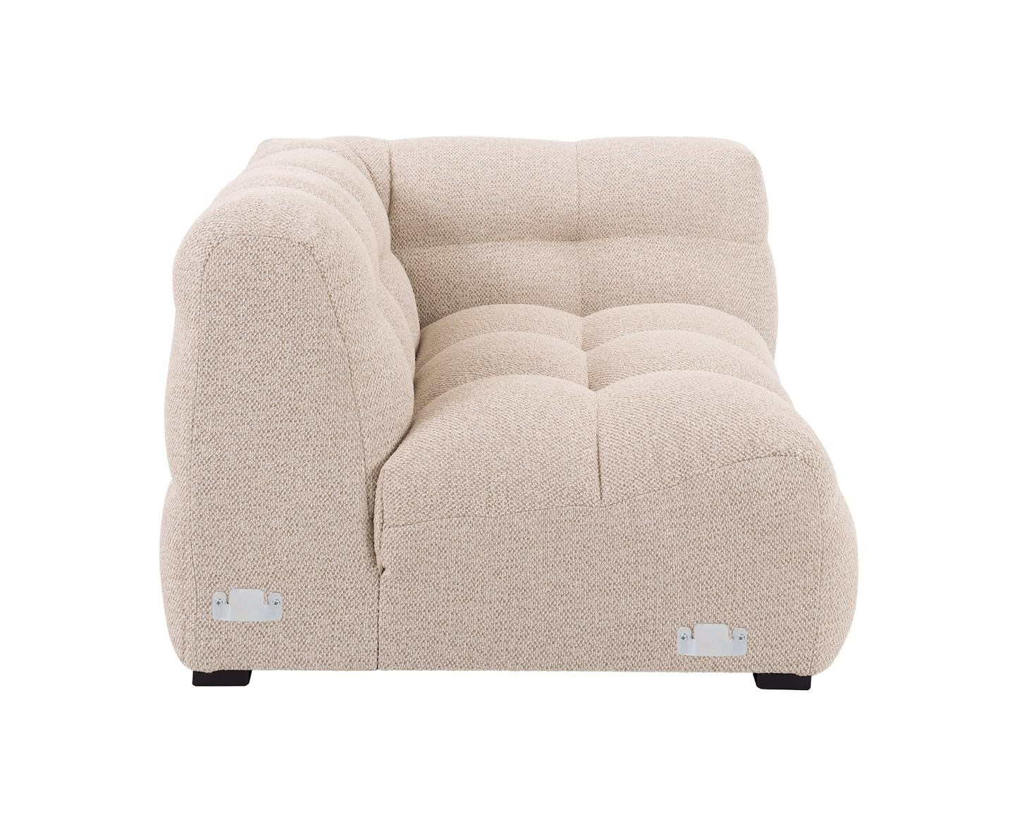 Sleepo Billie 1-Sitzer Sofa Modul Rechts Armlehne Beige Bouclé 118cm