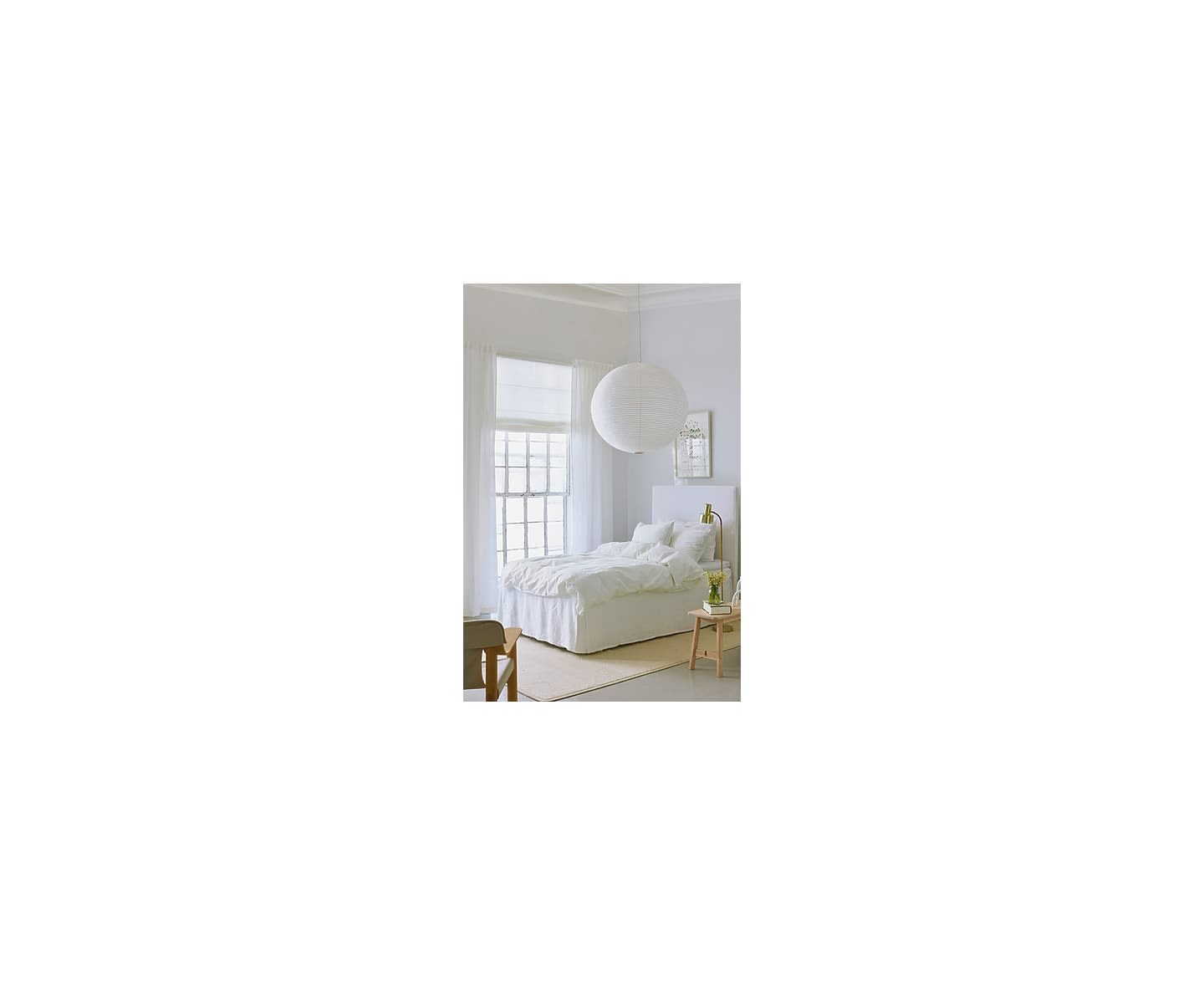 Himla Miramar Hissgardin Linne White 110cm