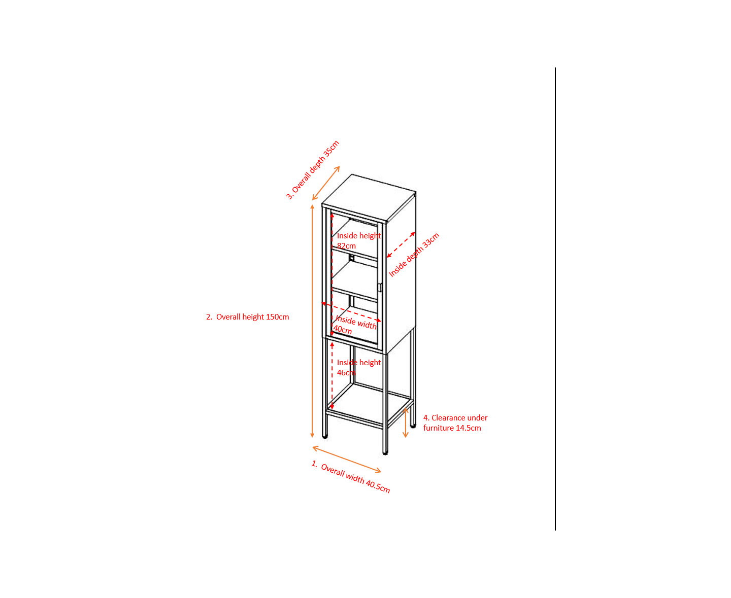 Venture Home Vilgot Skåp Mörkgrå