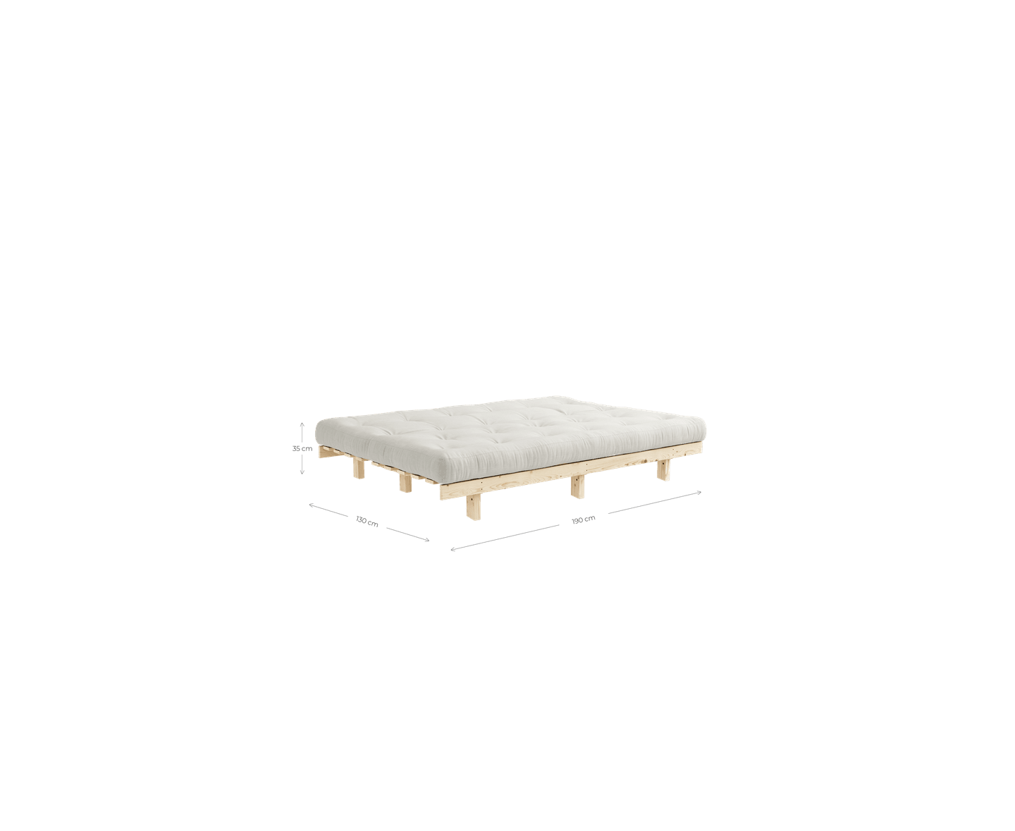 Karup Design Lean Bäddsoffa Natur/Ivory Manchester 190cm