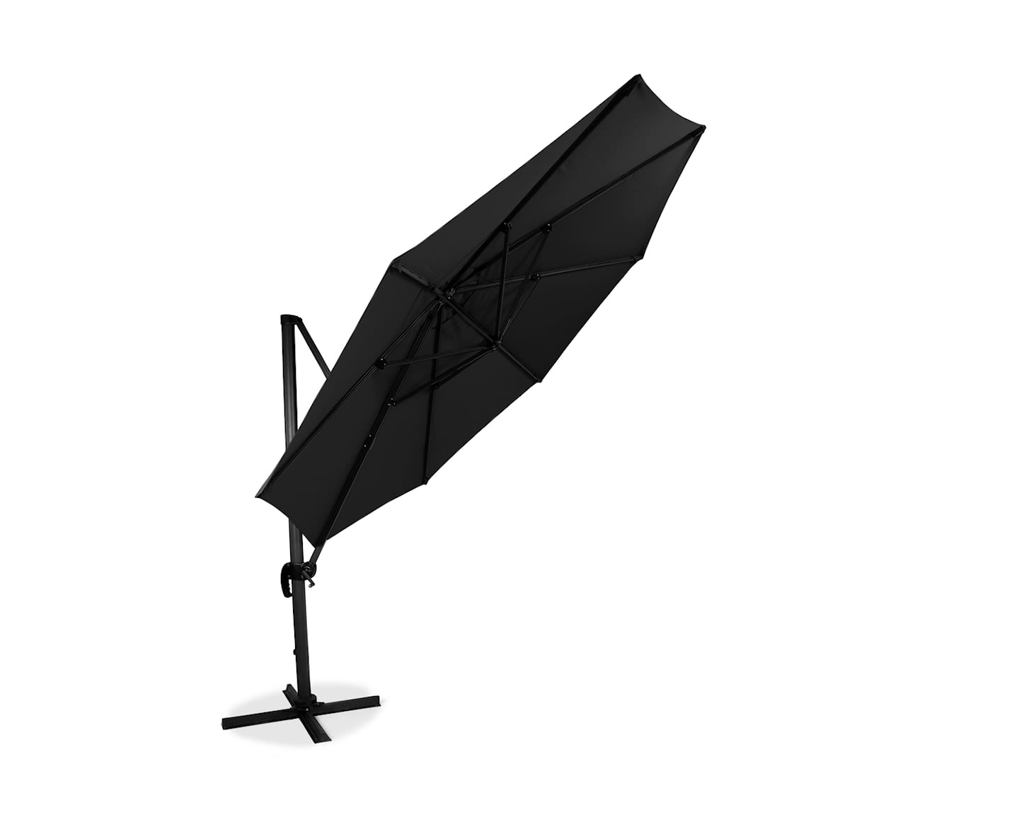Hillerstorp Riippuva aurinkovarjo Musta 350 cm