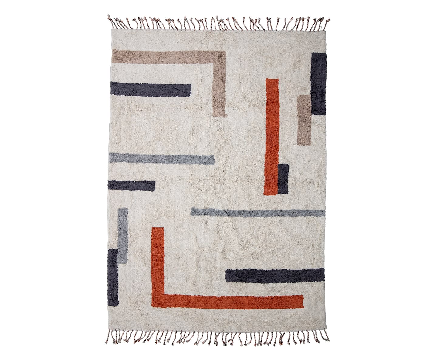 Bloomingville Jue Teppich Beige/Blau/Rot 200x140cm