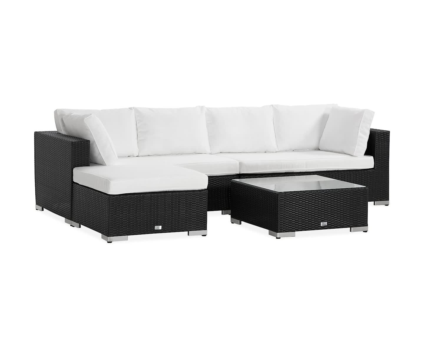 Nordic Outdoor Bora 6-seter Loungesofa Svart