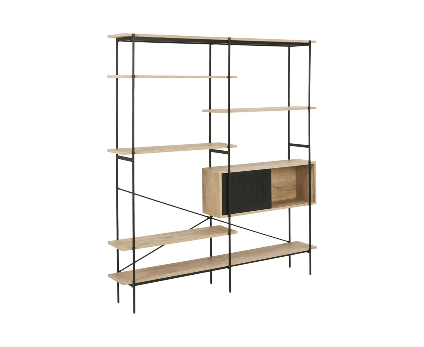 Nordic Home Evelyn Bücherregal Eiche 188cm