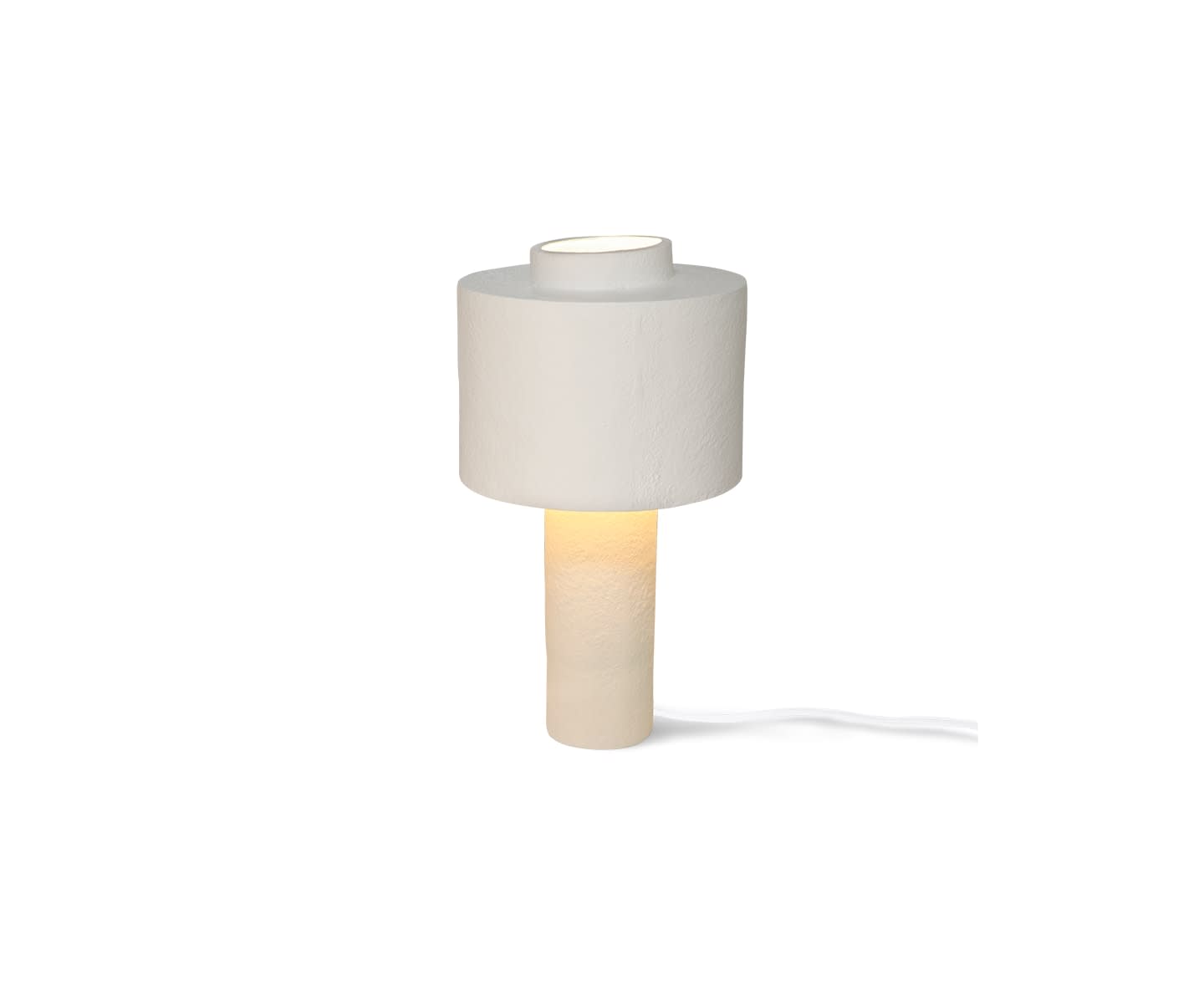 HKliving Gesso Bordslampa Matt White Ø28.5