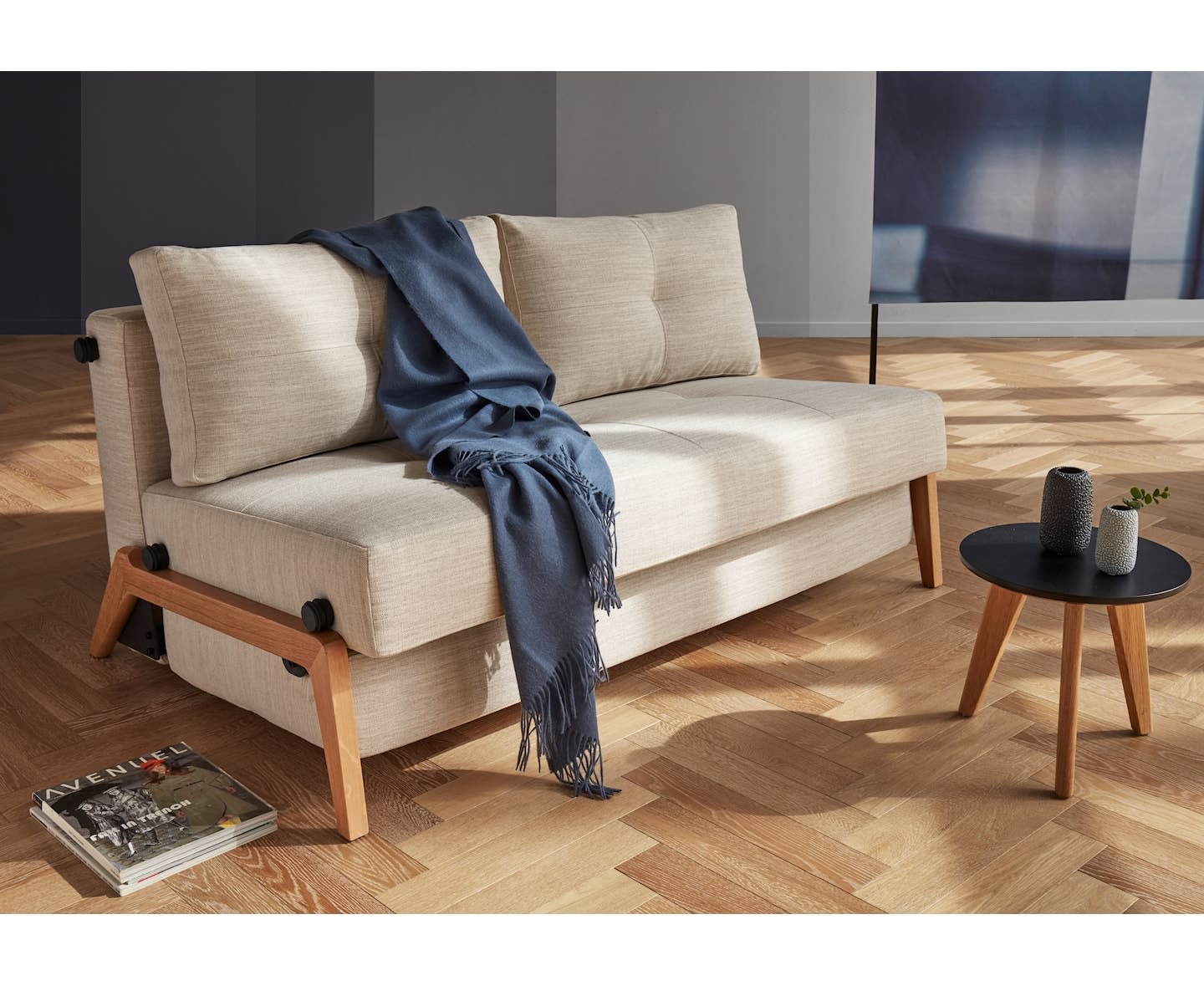 Innovation Living Cubed 02 Wood Bäddsoffa Sand (612)