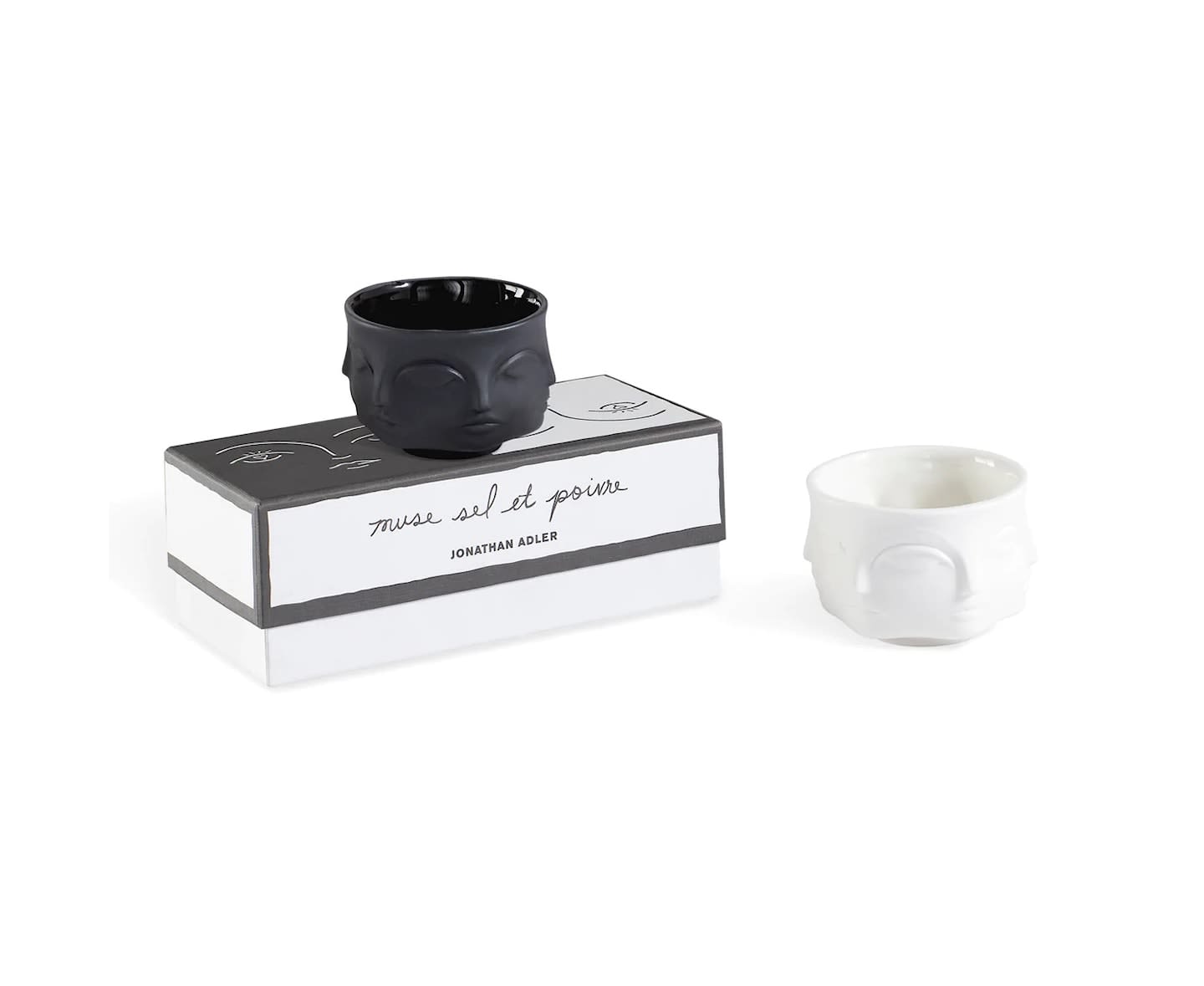 Jonathan Adler Muse Salt &amp; Pepparströare White/Black