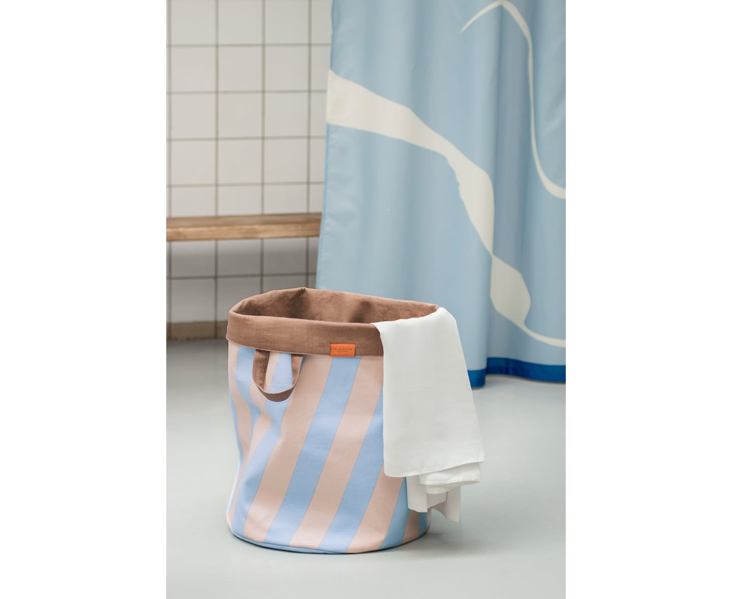 Mette Ditmer Denmark Nova Arte Dusjforheng Light Blue/Off-White