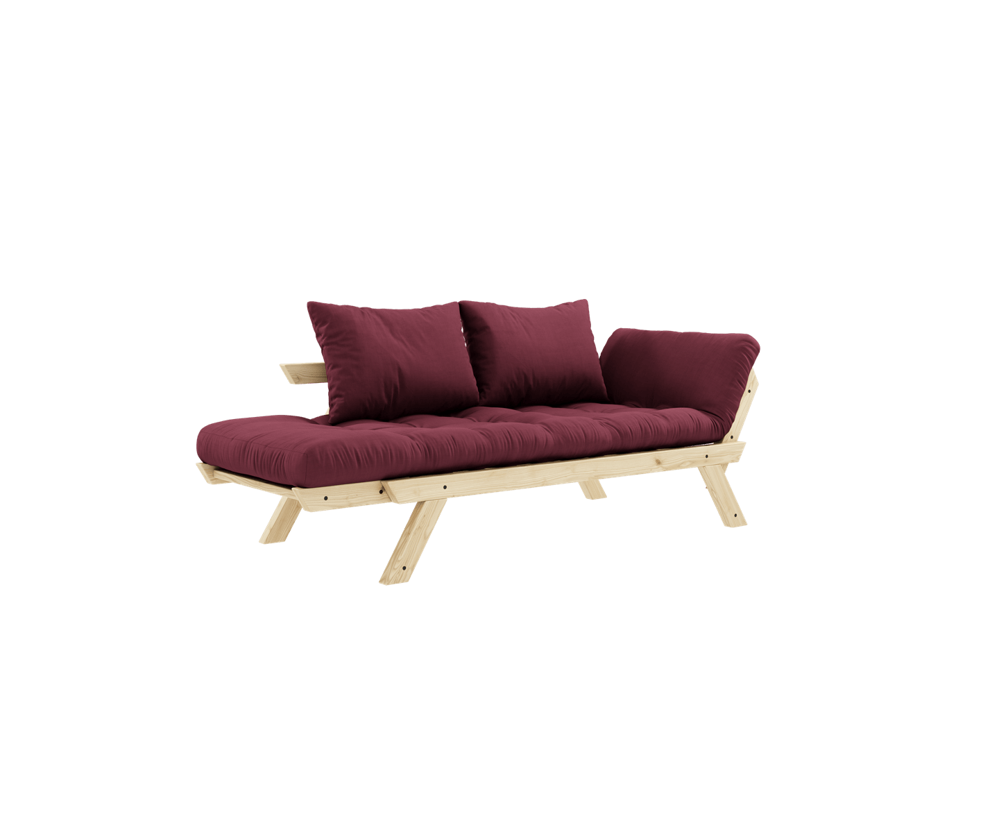 Karup Design Bebop Tagesbett Natur/Bordeaux 174cm