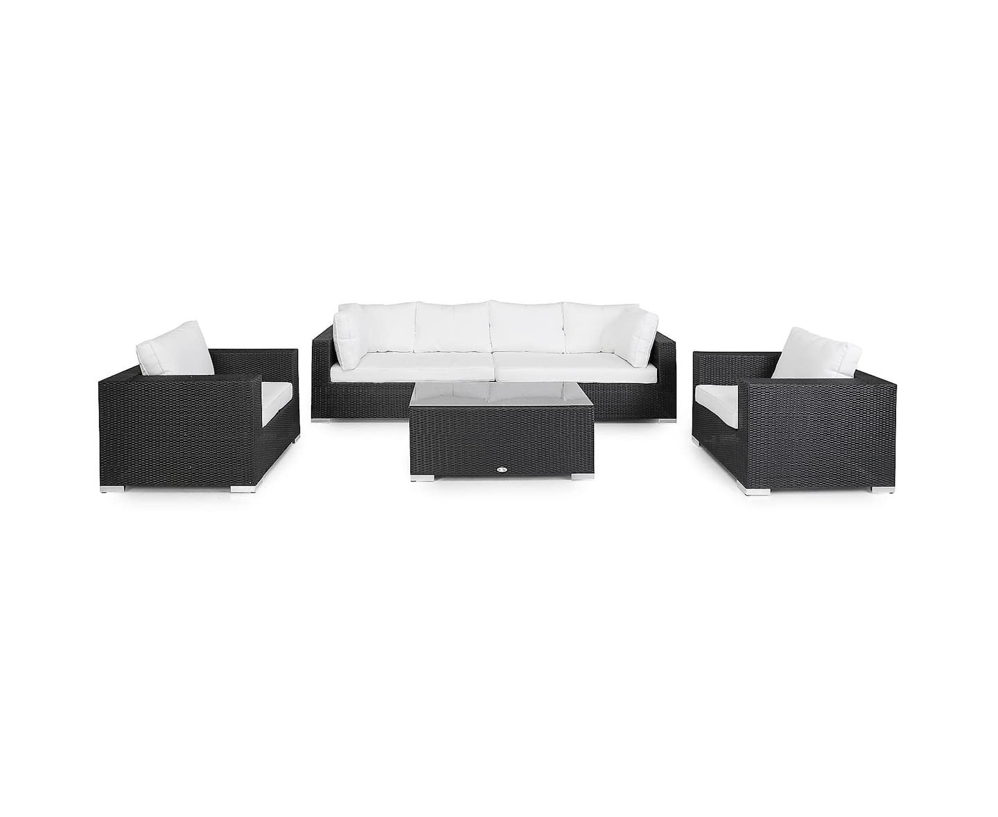 Nordic Outdoor Bora 6-seters Loungegruppe inkl. Blokkbord Sort