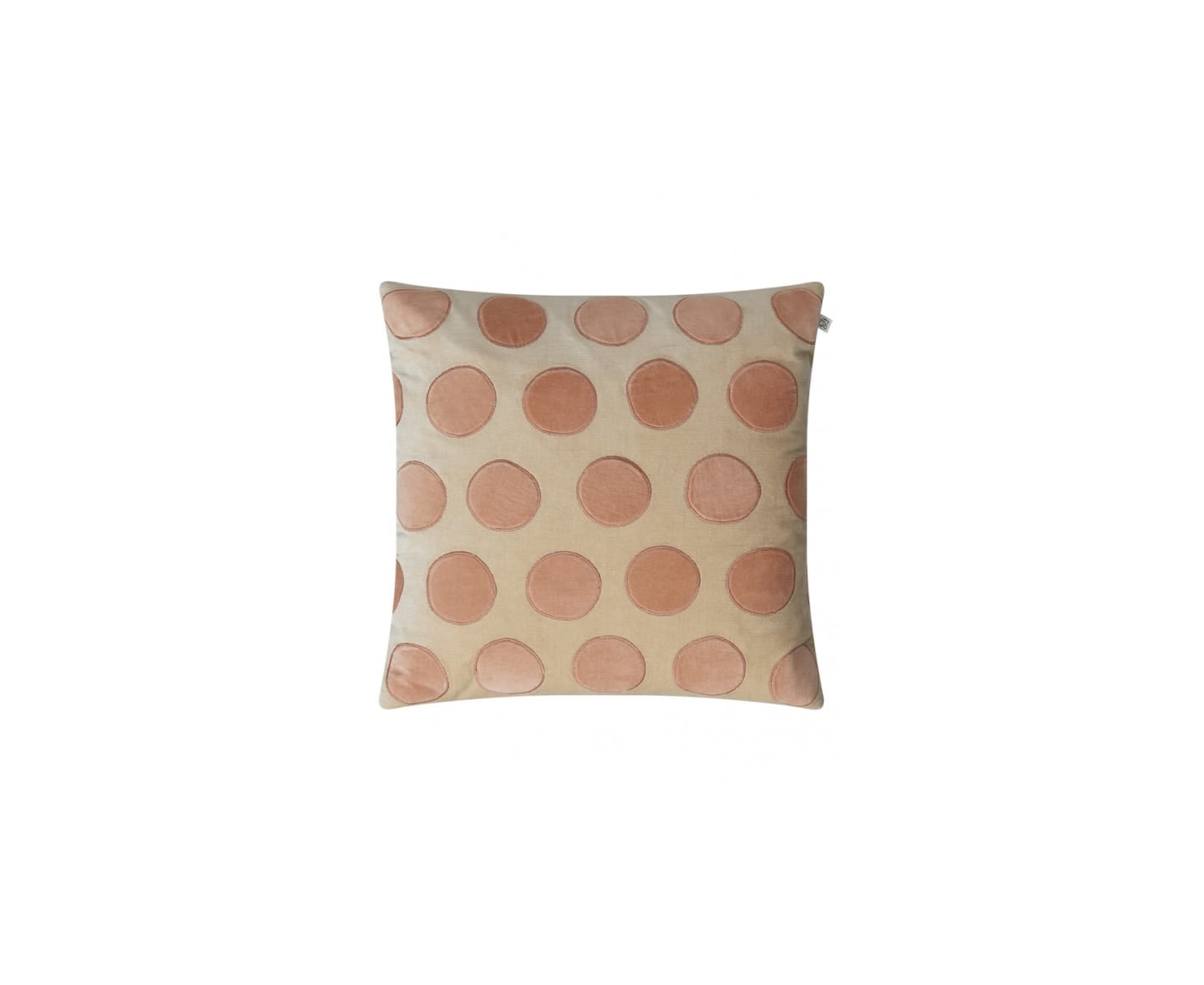 Chhatwal &amp; Jonsson Circle Kissenbezug Samt Beige/Rose 50x50