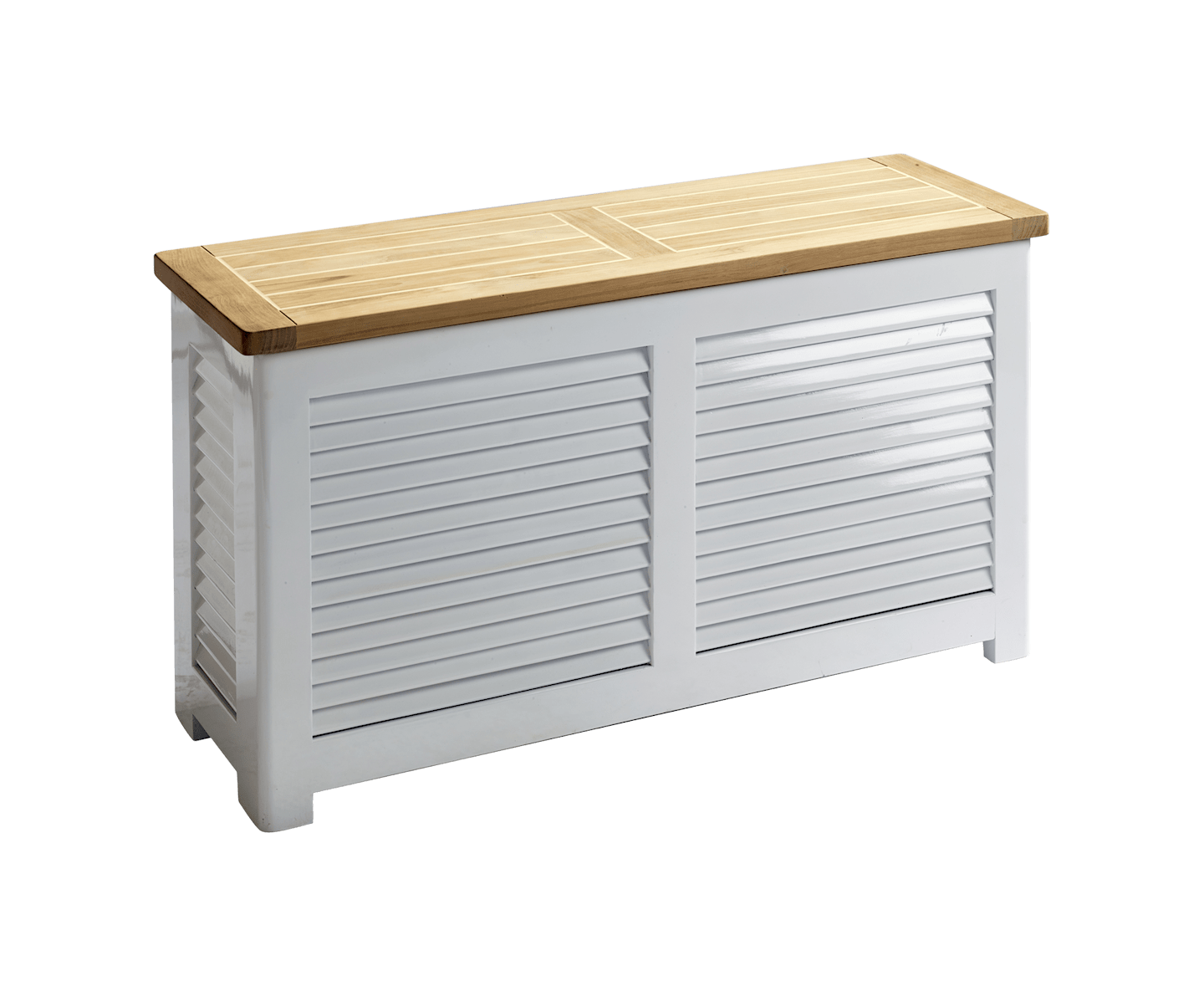 Cinas Classic Aufbewahrungsbank Teak/Weiß 90cm