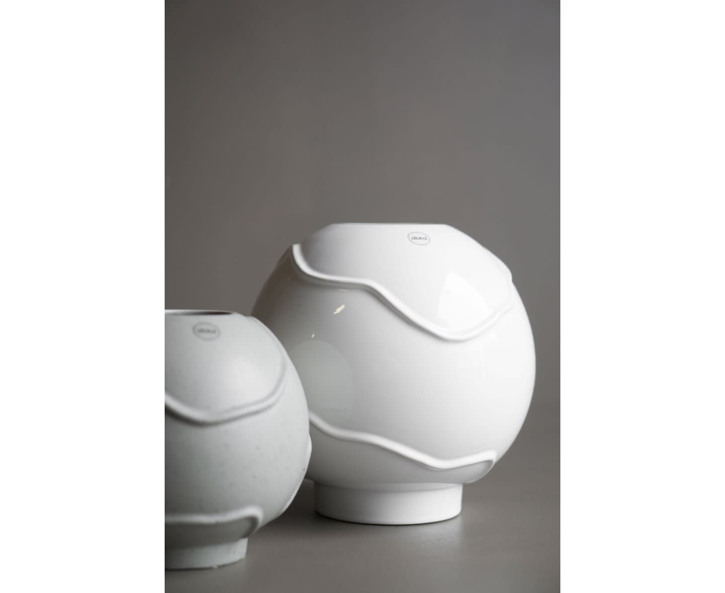 DBKD Form Vase Glänzend Weiß Groß