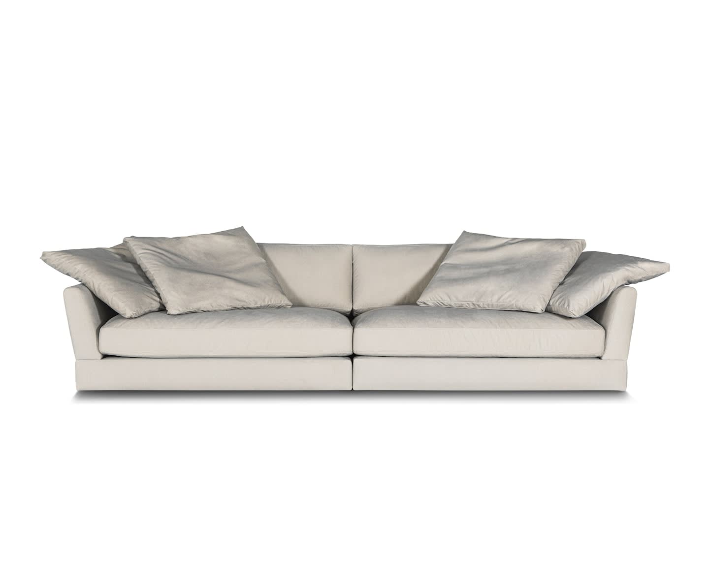 Sleepo Holly 4-Seters Sofa Fløyel Greige 296cm