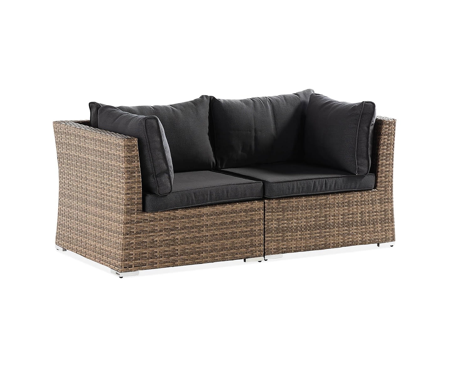 Nordic Outdoor Flynn 2-sits Loungsoffa Sand/Mörkgrå