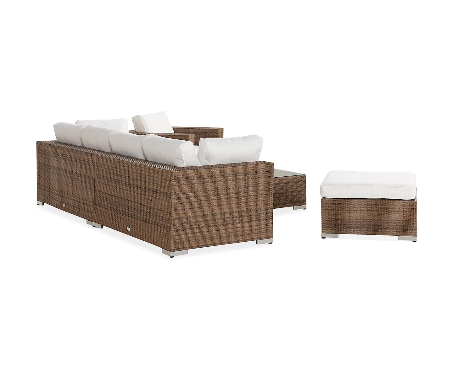 Nordic Outdoor Bora 7-sits Loungegrupp inkl Divan/Blockbord Sand