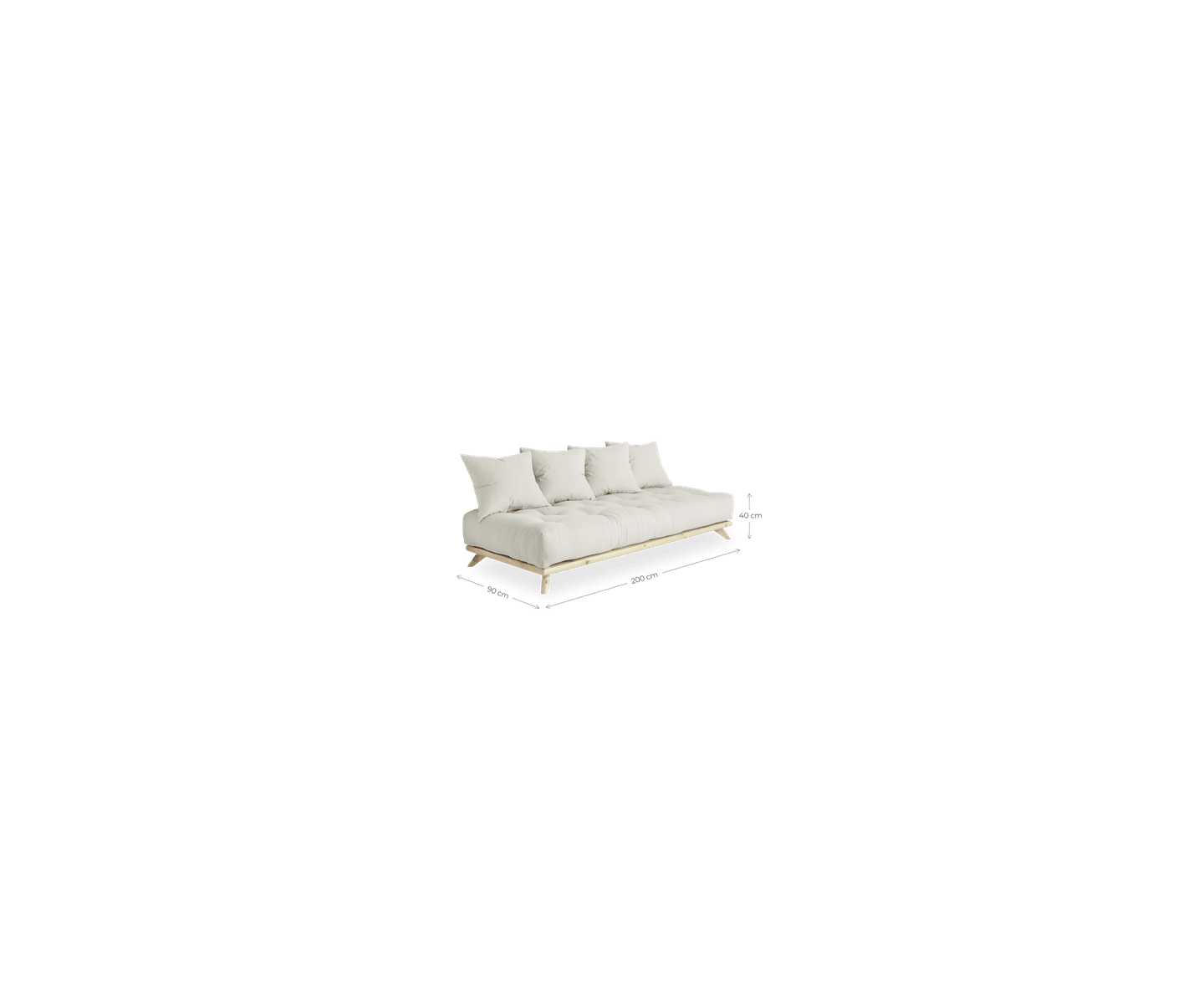 Karup Design Senza Sovesofa Natur/Olive Green 200cm