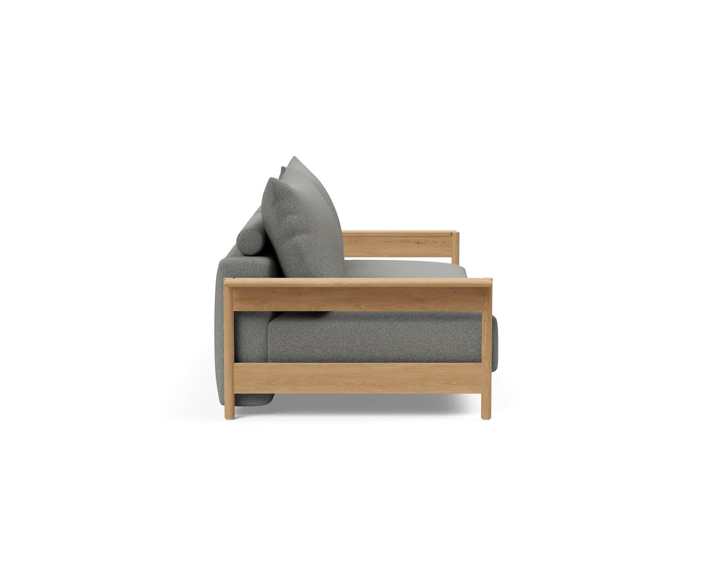 Innovation Living Malloy Bäddsoffa Wood/Bouclé Ash Grey 150x200